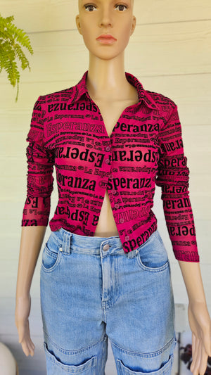 Lovely Mirrou Top Mesh top - Blouse
