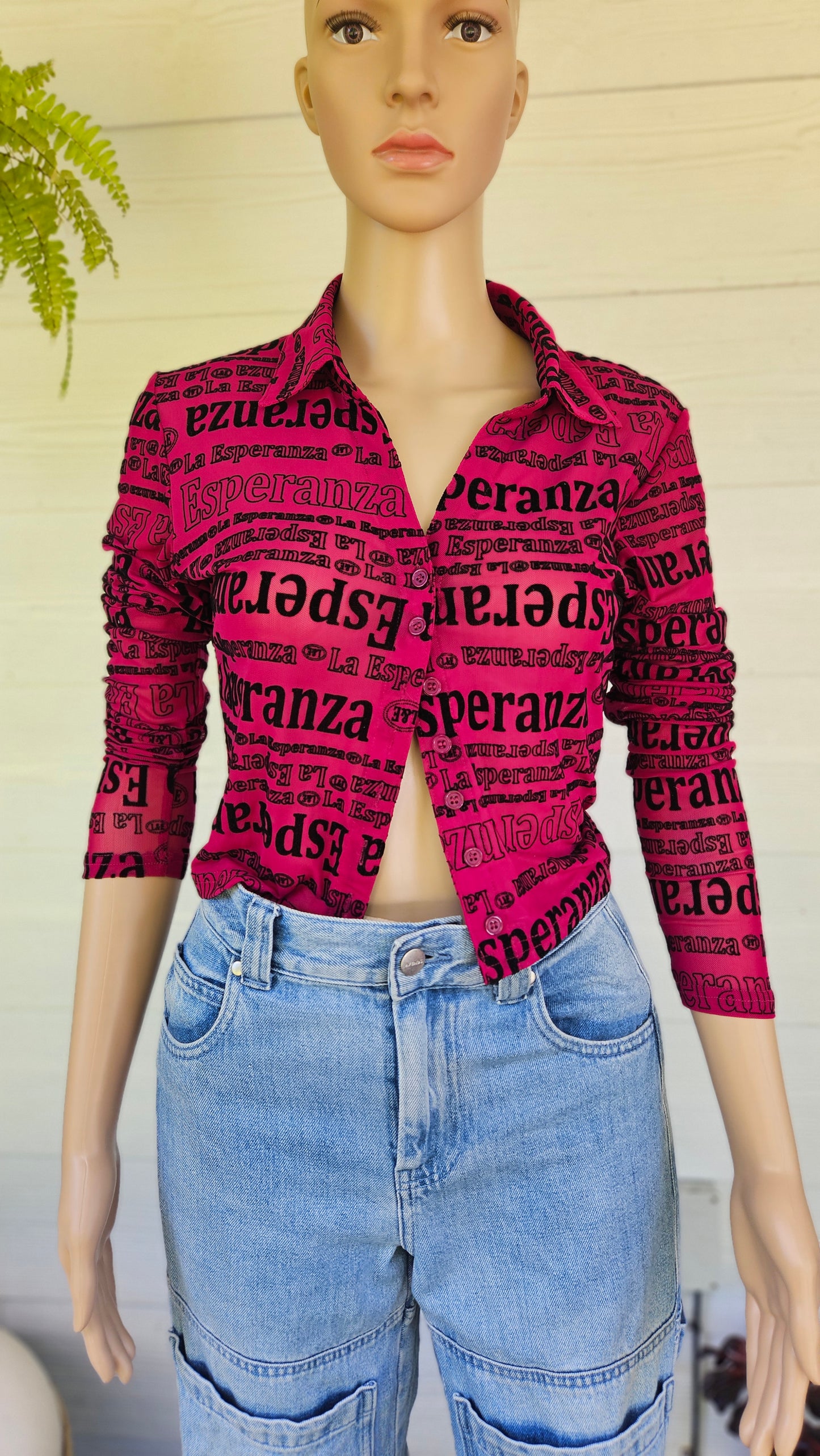 Lovely Mirrou Top Mesh top - Blouse