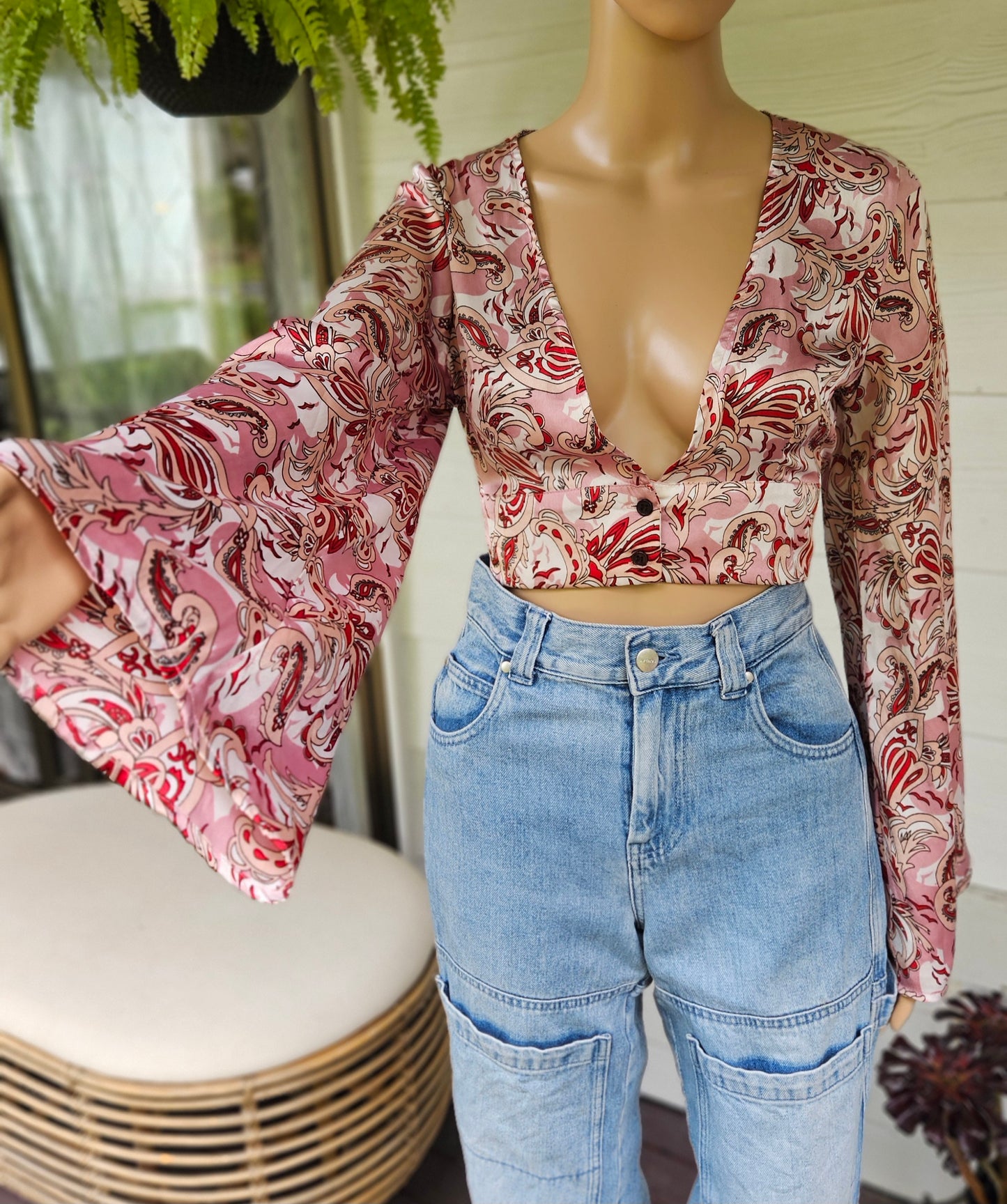 Boho blouse Nasty Gal Top - bell sleeves Top