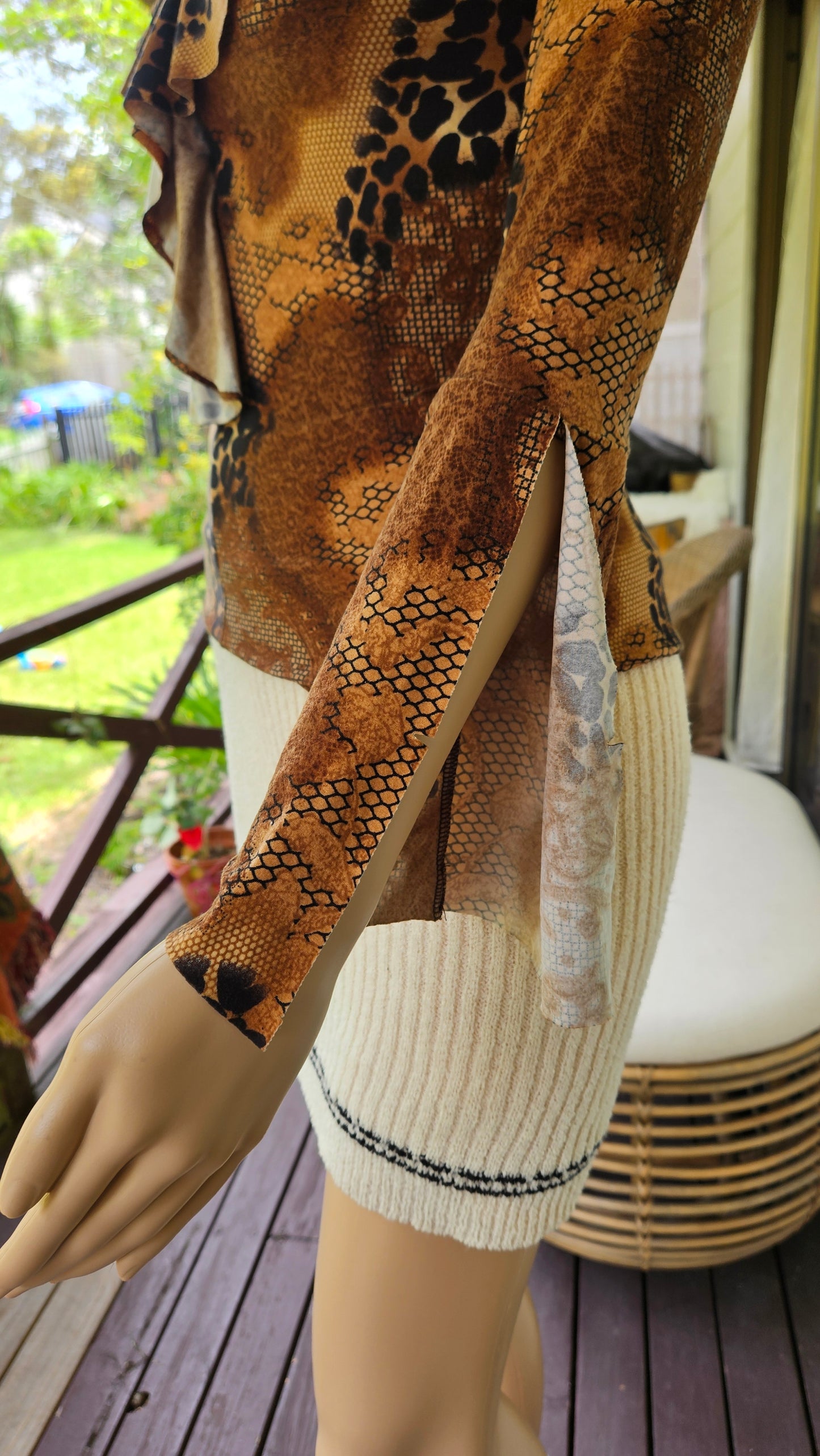 Vintage Bell Top - Pagani Top Animal print Top