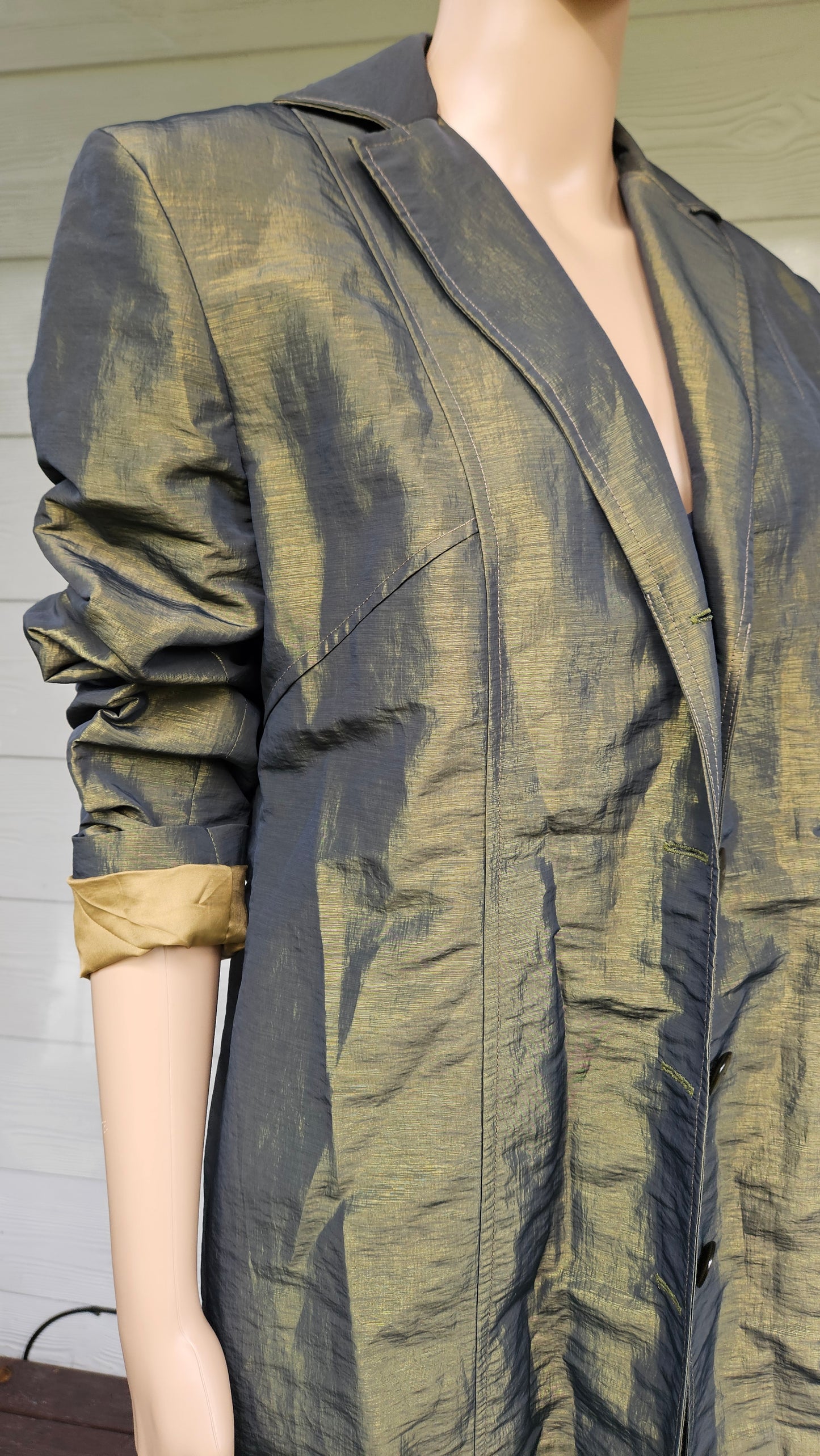 Lovely green vintage button up jacket. Size 14 Second hand jacket