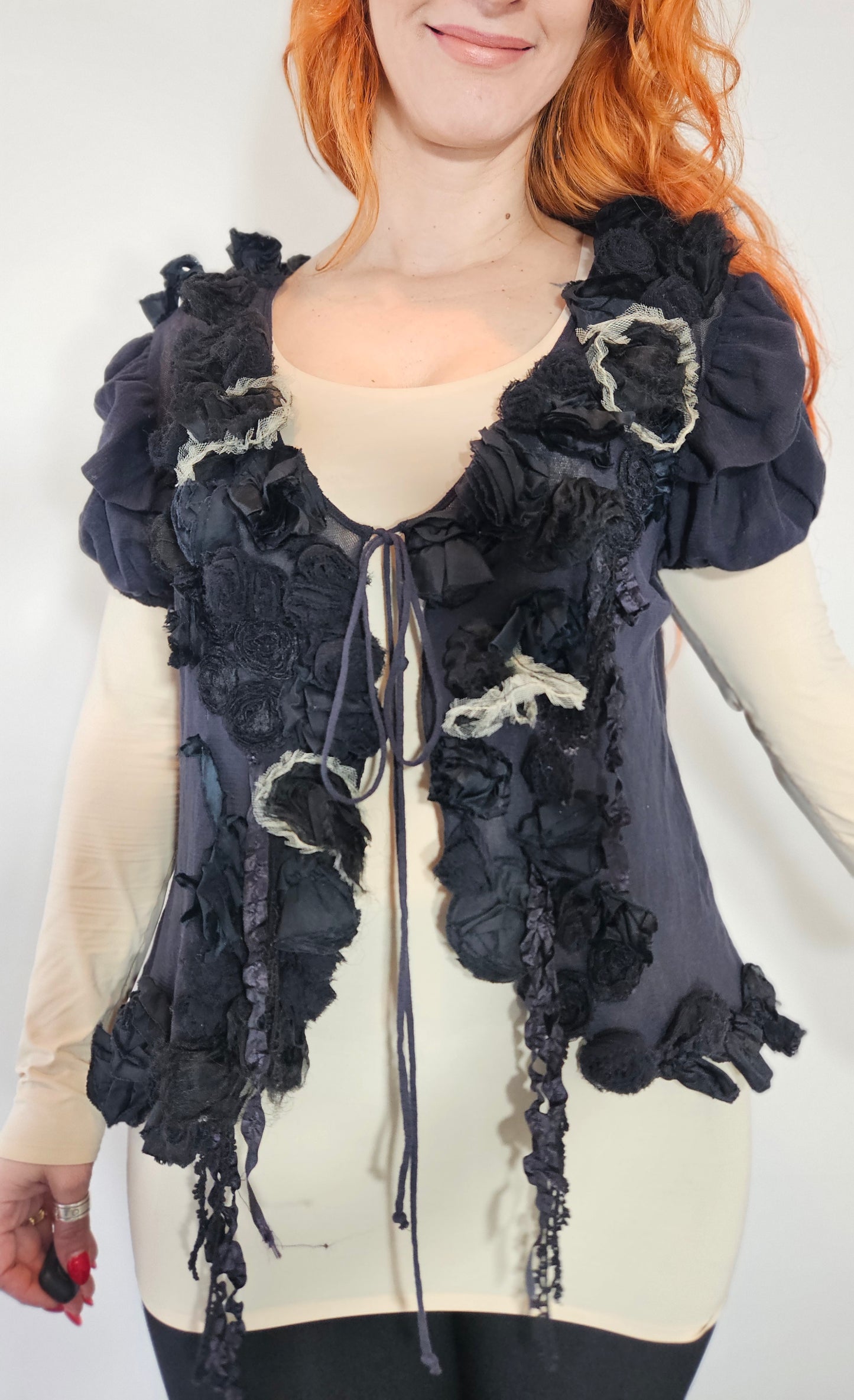 Unique Ethereal Fairycore Textured Mesh Jacket from Trelise Cooper