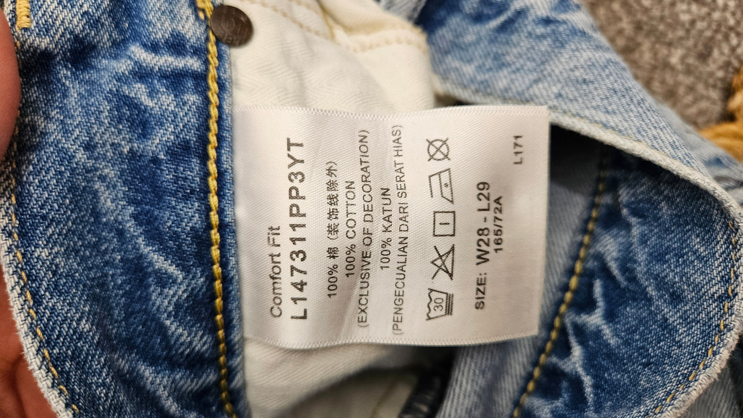 RARE Collector’s Piece: Lee 101+ All-Over Graphic Comic Print Jeans - W28 L29
