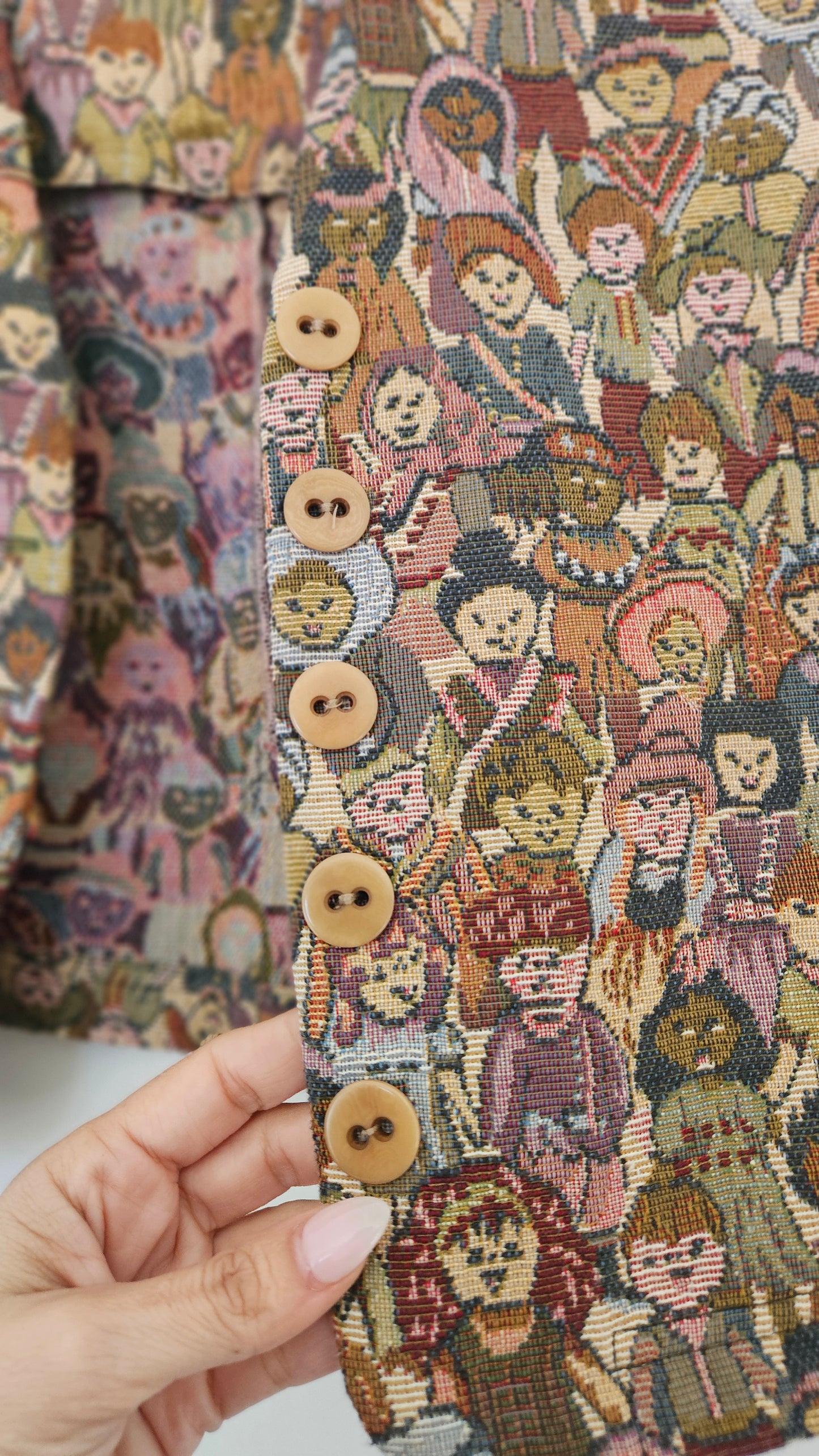 Vintage 90s Tapestry Vest - Classified Country Clothes Made in NZ - Size 16