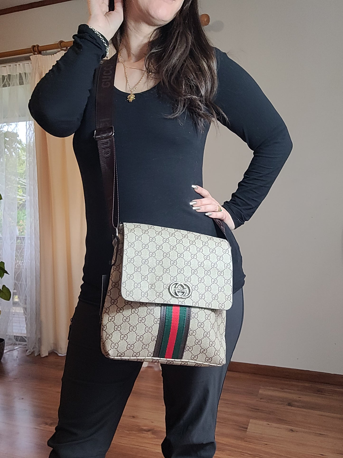 Gucci Inspired Shoulder Hand Bag - Strap Bag for Men or Women