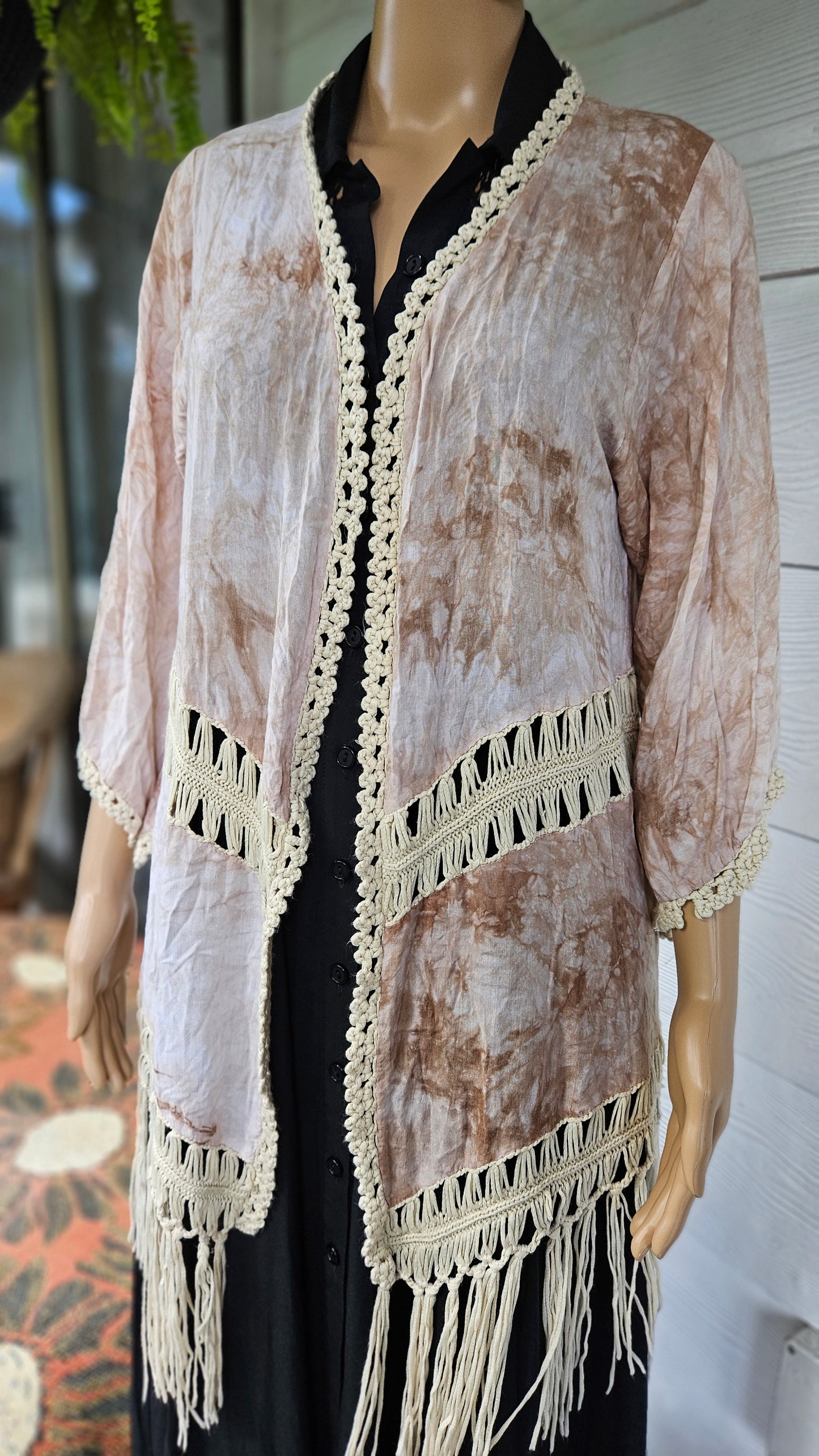 Lovely Bohemian Kimono - Duster Jacket Kaftan top Kimono Flare Sleeve