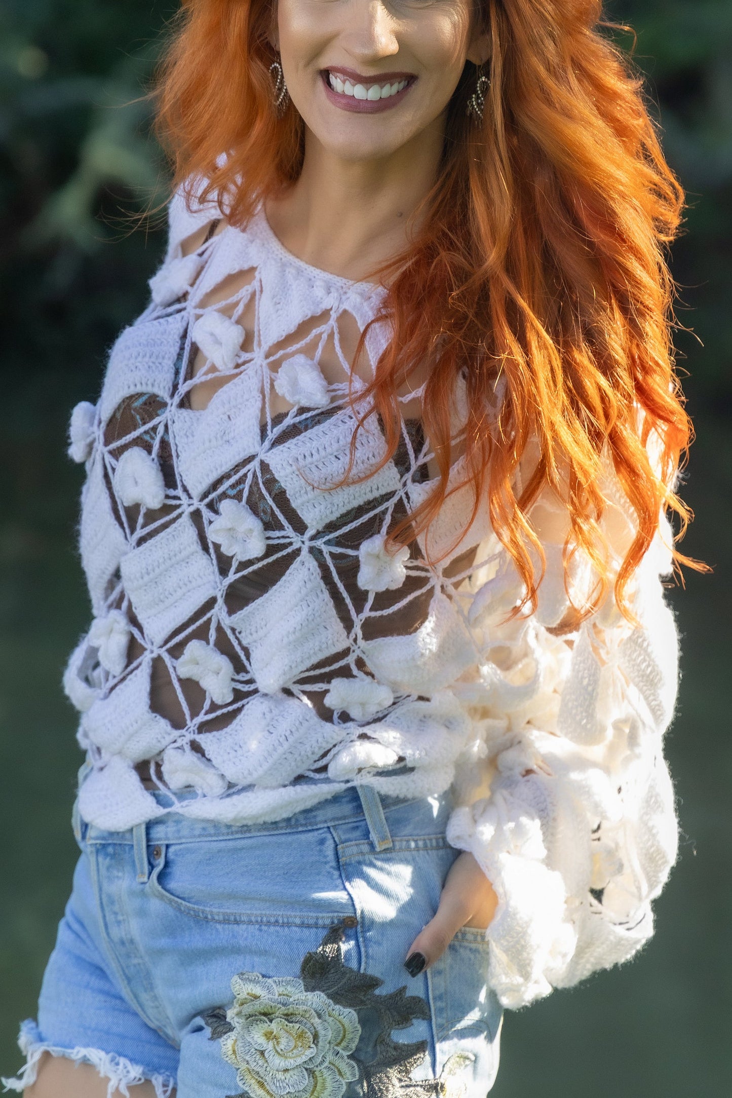 Adorable Crochet Margarita Top. Free size.
