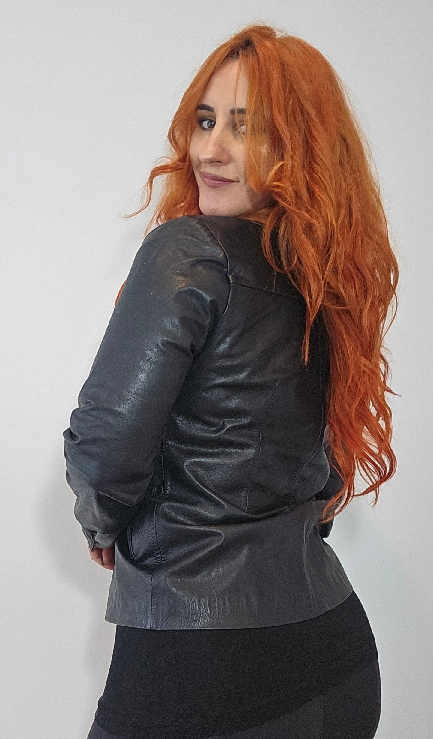 Vintage Colombian Leather Jacket. Black leather Jacket 80s & 90s