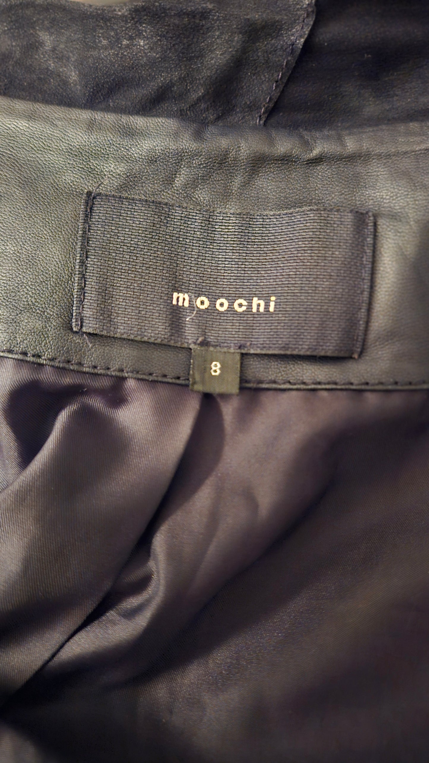 Unique MOOCHI Jacket.  100% Leather