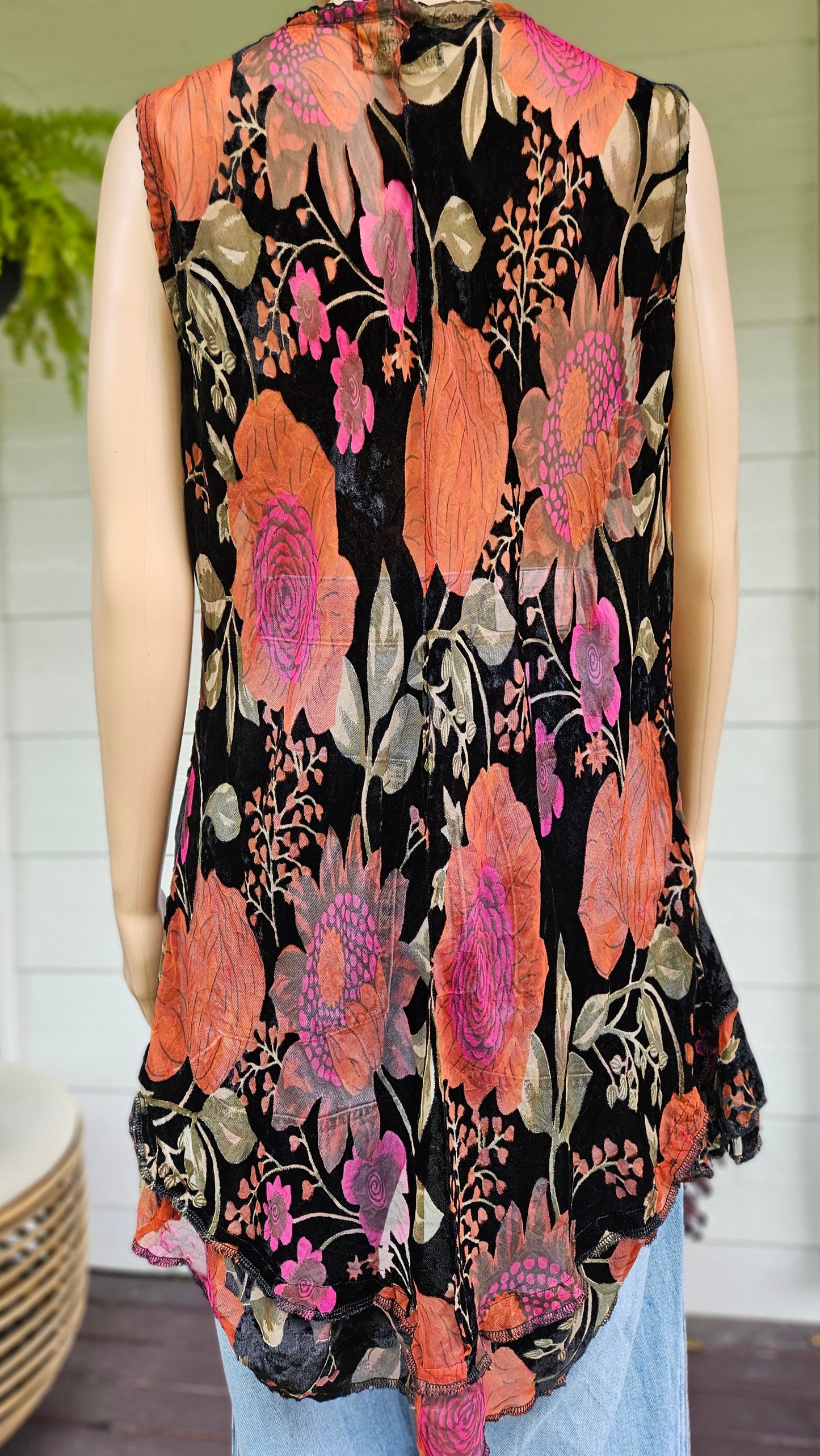 Lovely Lace Blouse Floral Design Top