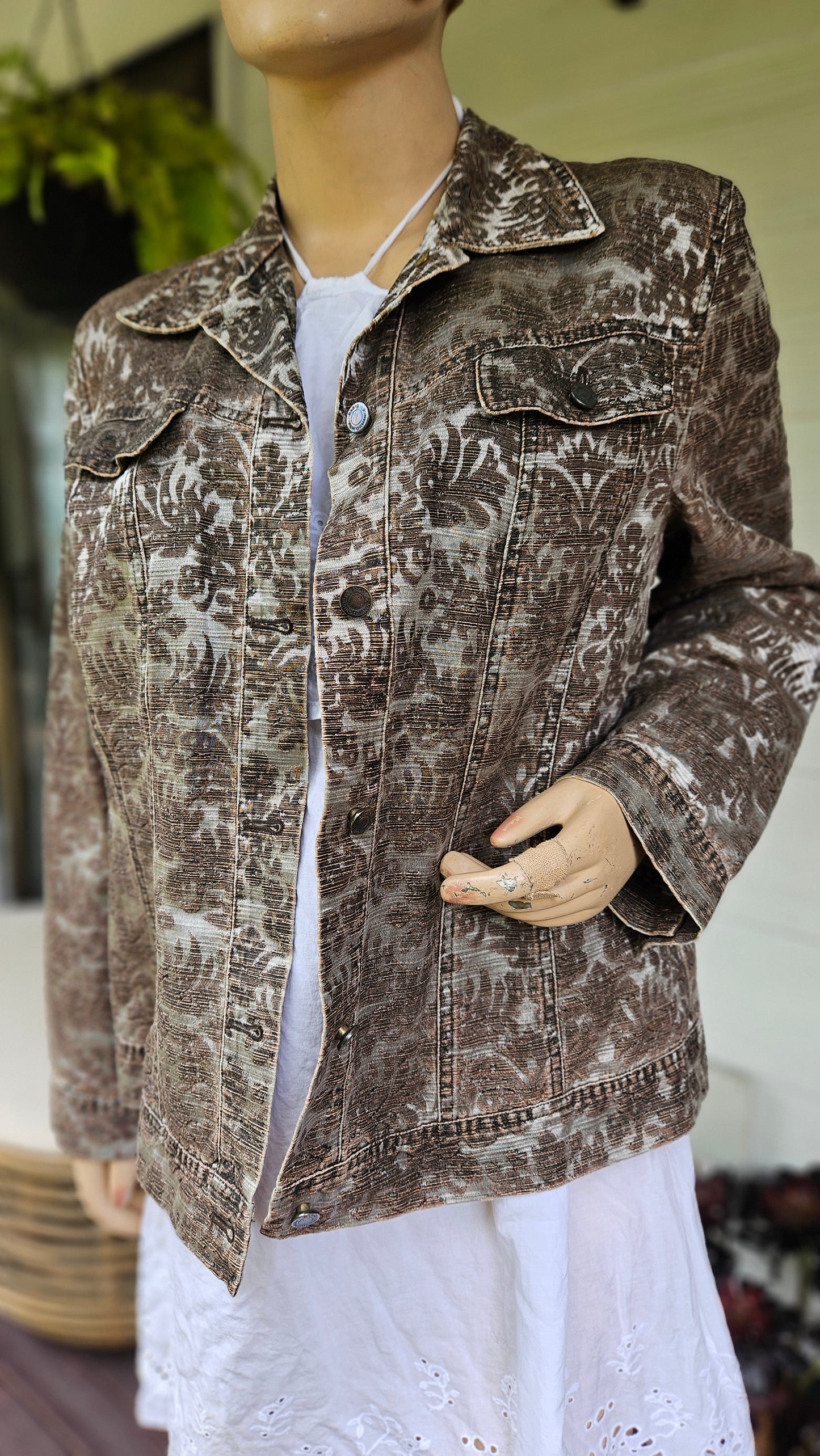 Metallic pattern Jacket Size 42