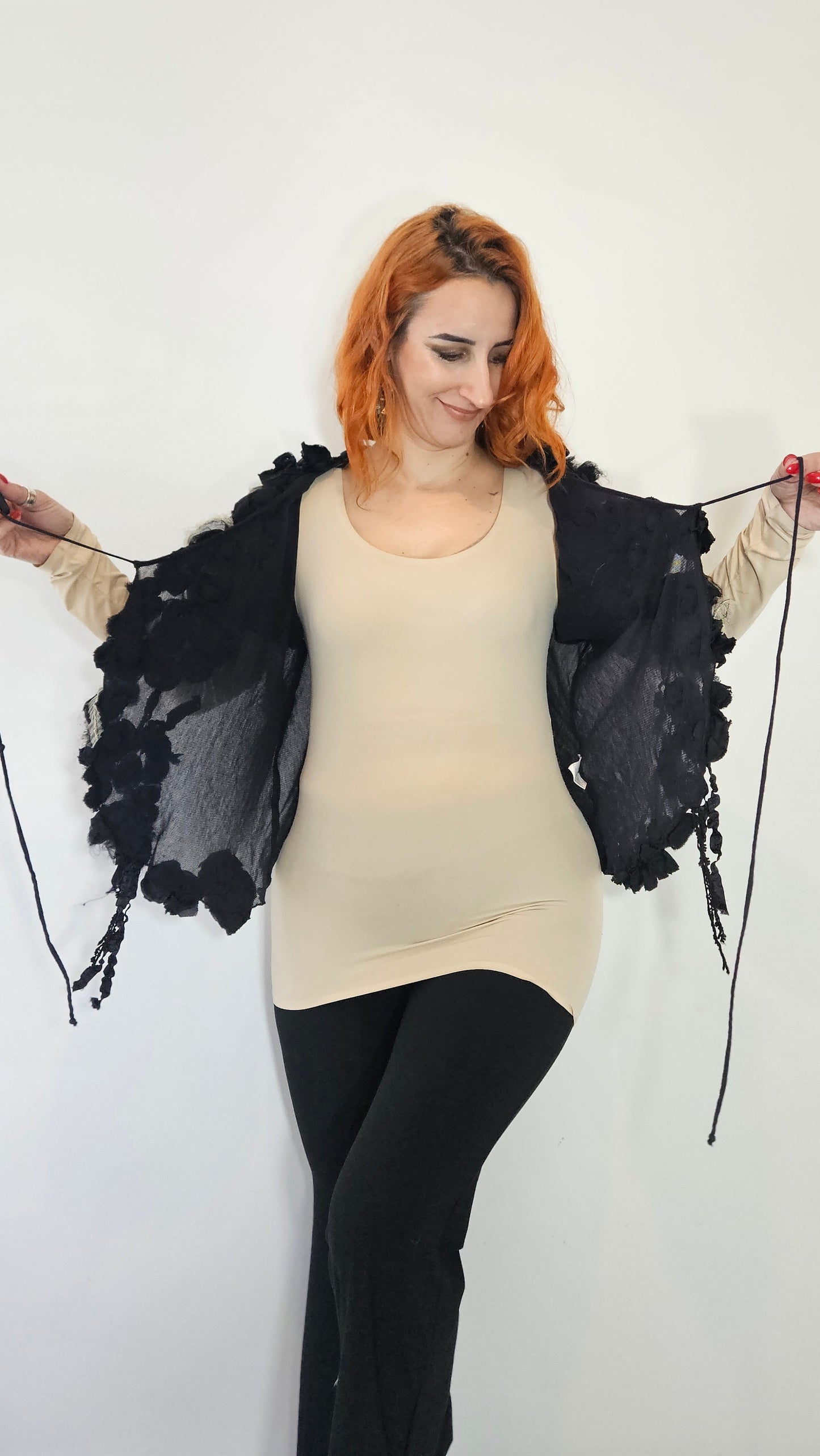 Unique Ethereal Fairycore Textured Mesh Jacket from Trelise Cooper