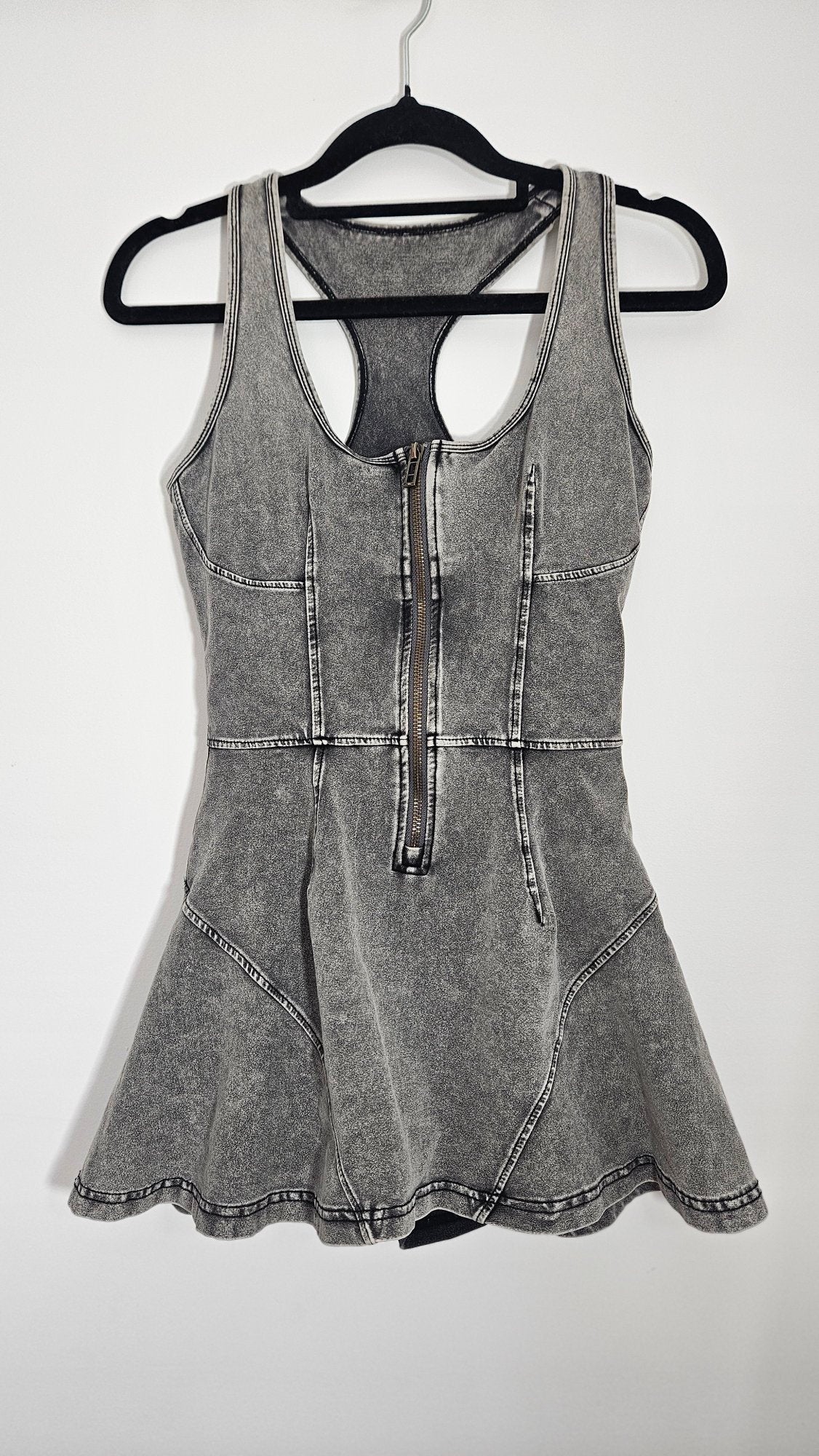 WISKII Active Beyond Denim Dress Vintage Grey Workout Tennis Skort Dress
