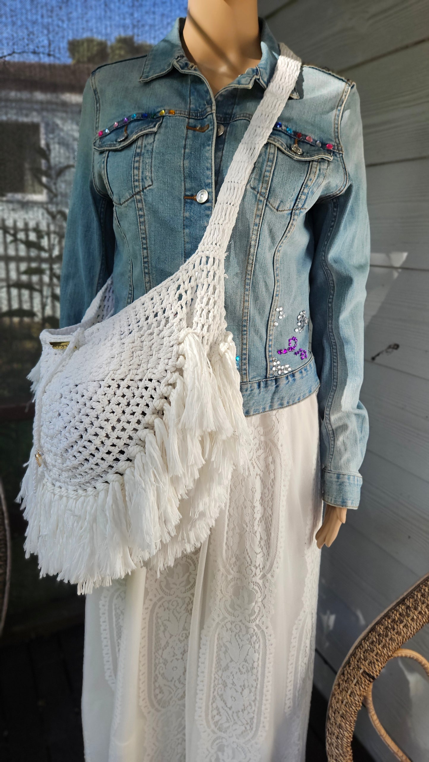 Boho Shoulder Hand Bag - crochet Strap Bag