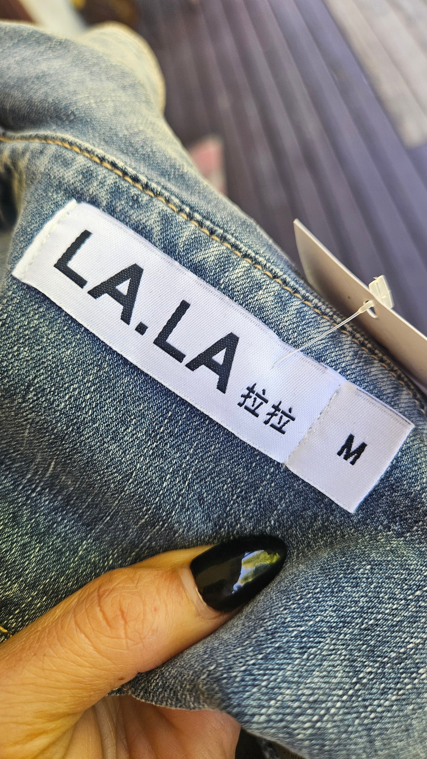 Denim Romper LA.LA PlaySuit Size M. Stretchy!