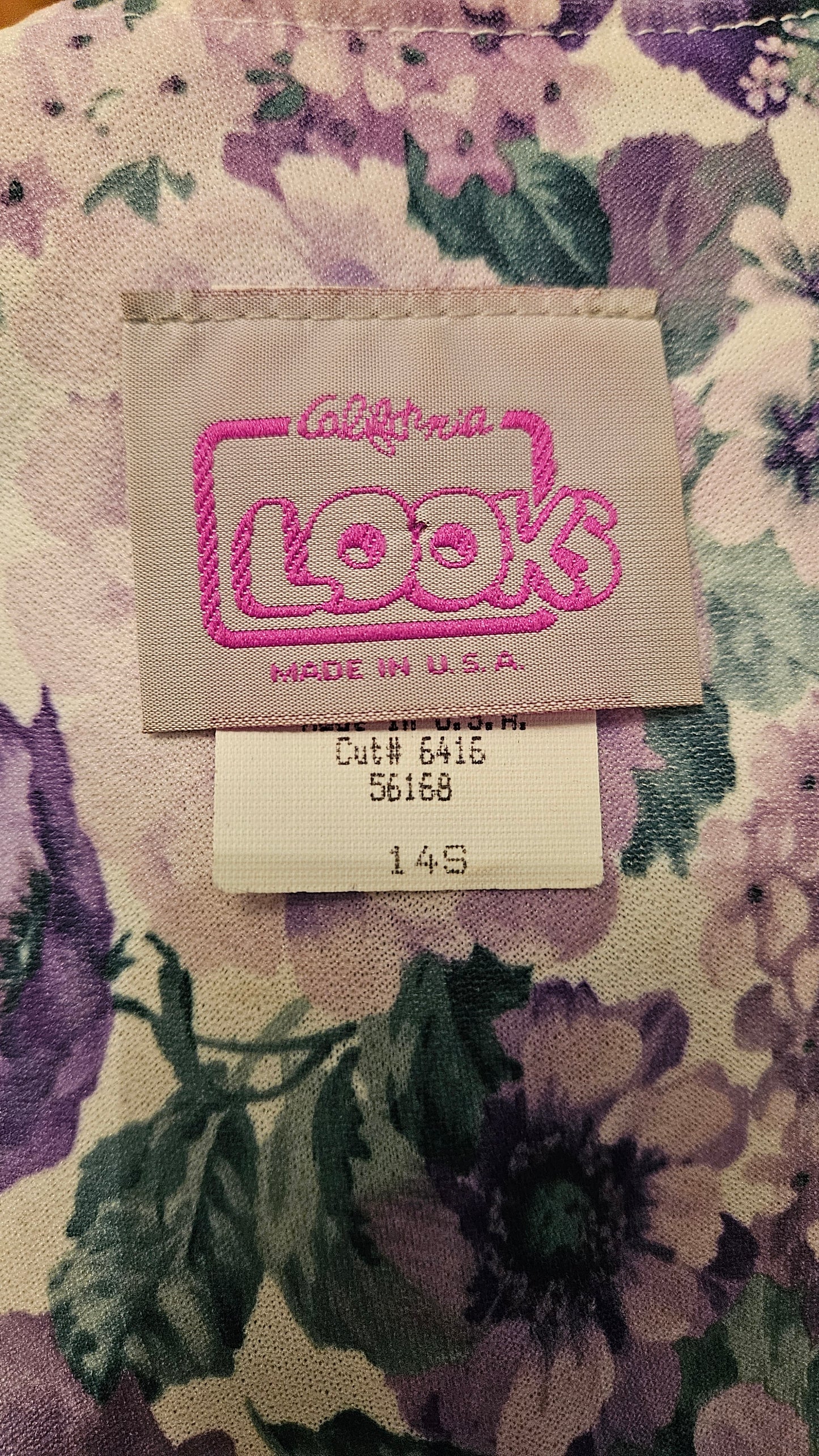 Vintage Dress. Floral California Dress