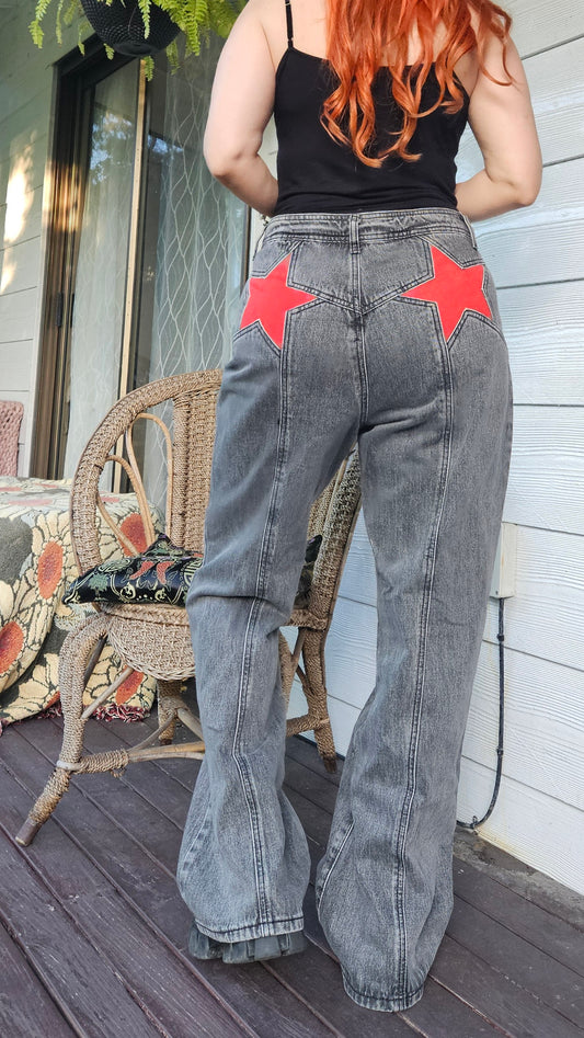 Beautiful star flared Trousers Size Large