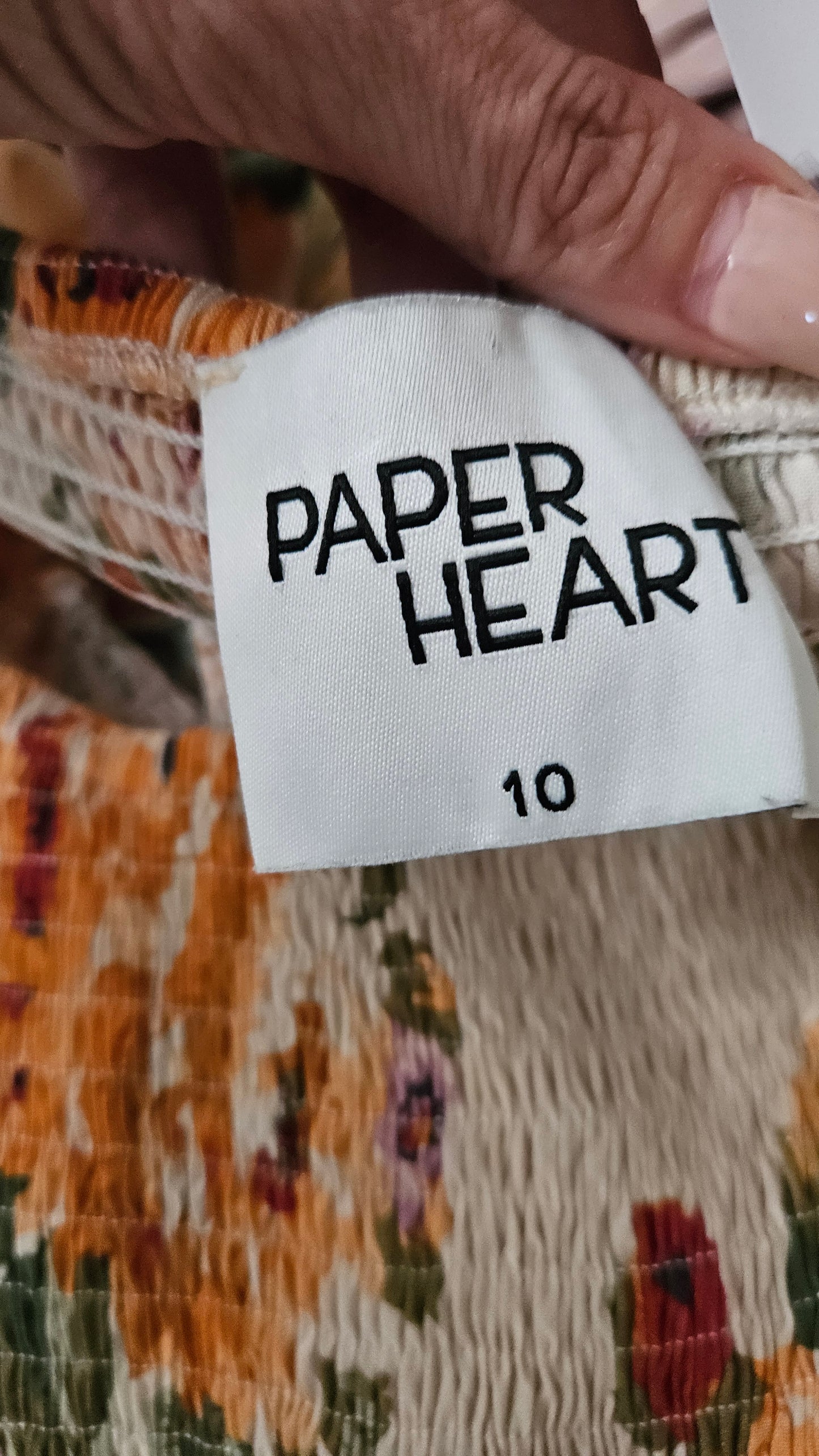 Lovely floral dress by paper heart size 10