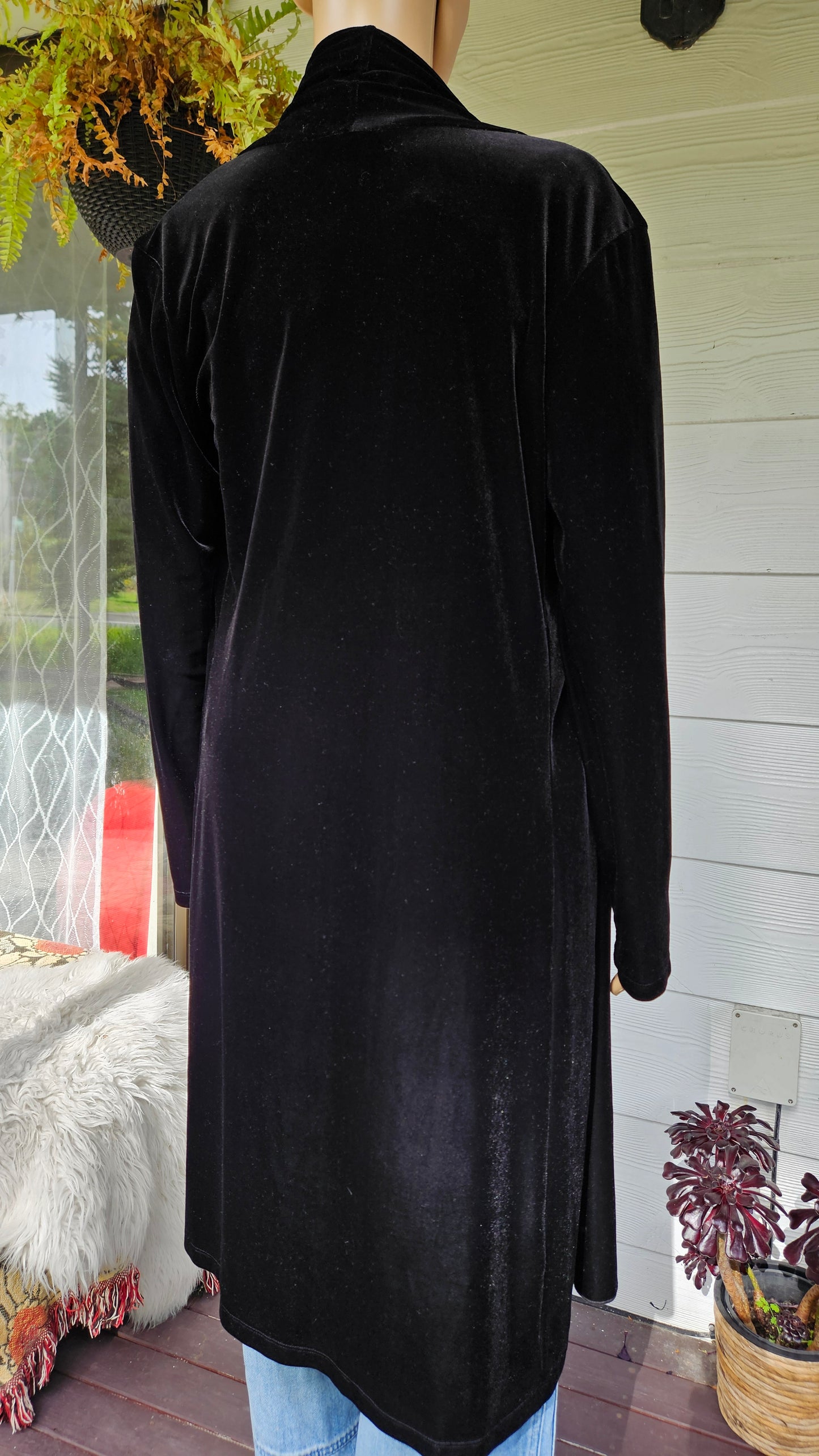 Unique Vintage Velvet Long Coat