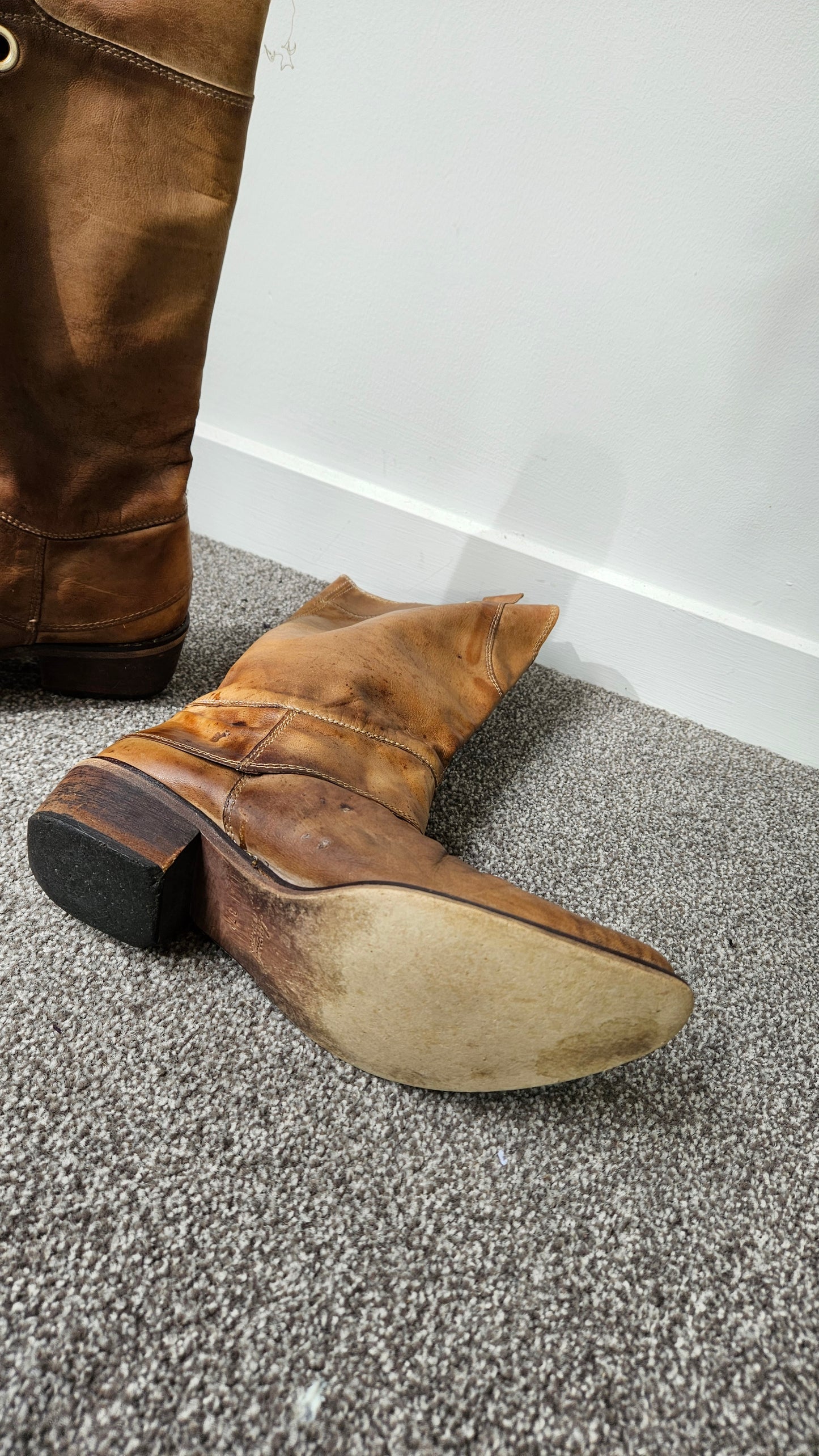 Authentic Malababa 'Dakota' Spanish Leather Cowboy Boots - Size 37