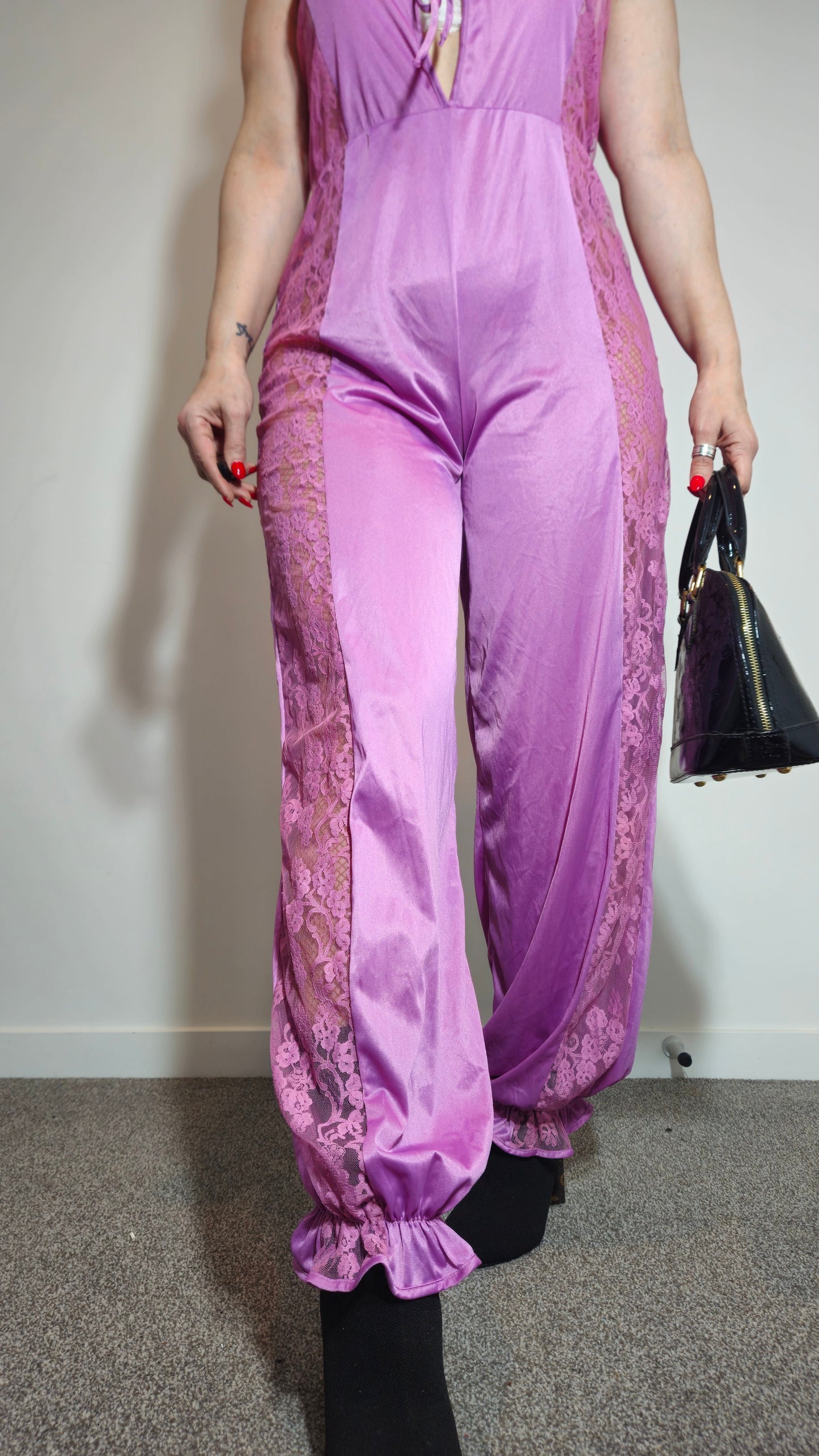 Vintage 70s/80s Bendon Lingerie Jumpsuit. Made in New Zealand. Size M