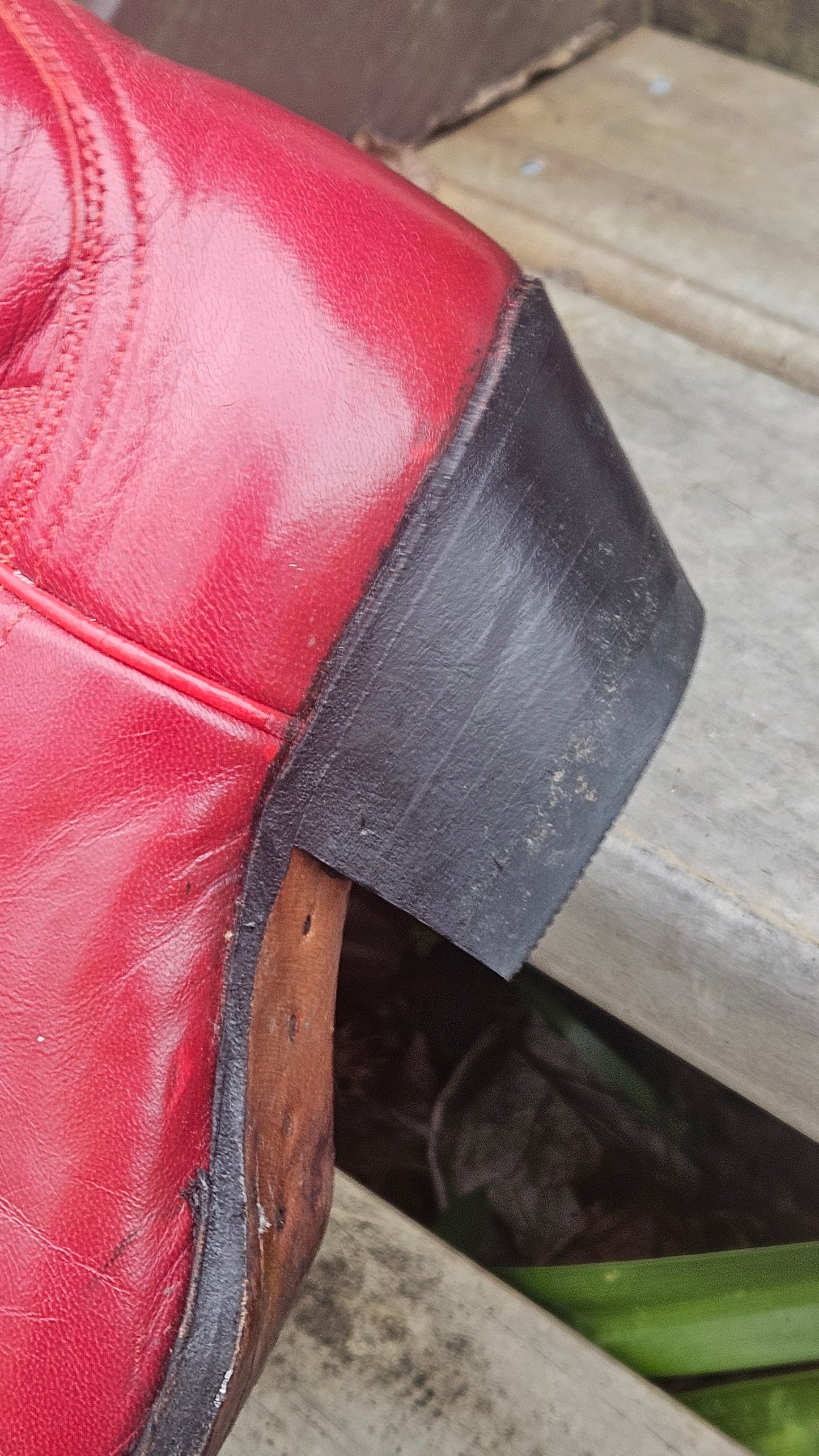 Authentic Loaded cowboy boots - Cherry Red Leather  boots Size 36