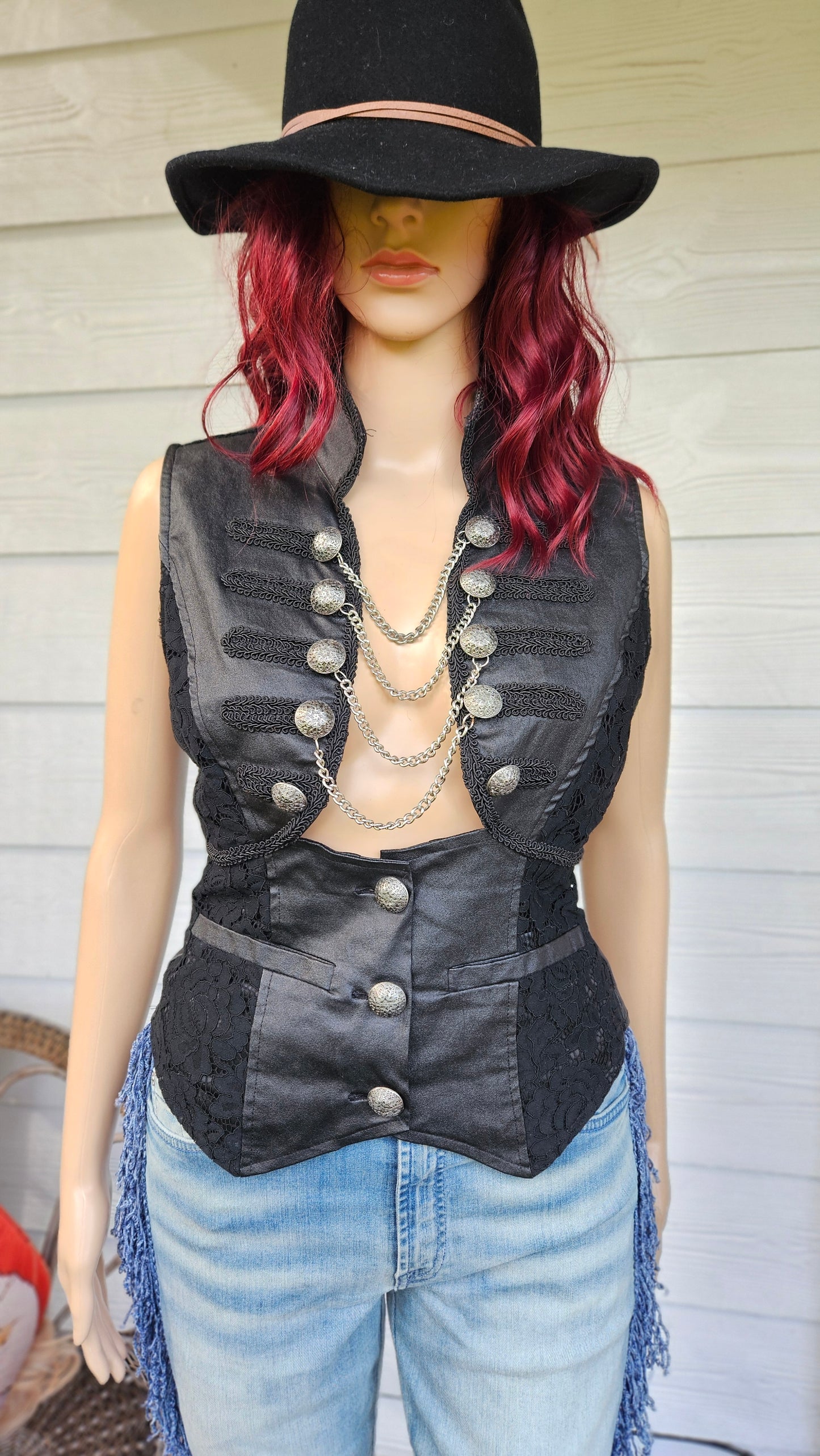 Black Devil Fashion Gothic Punk Vest