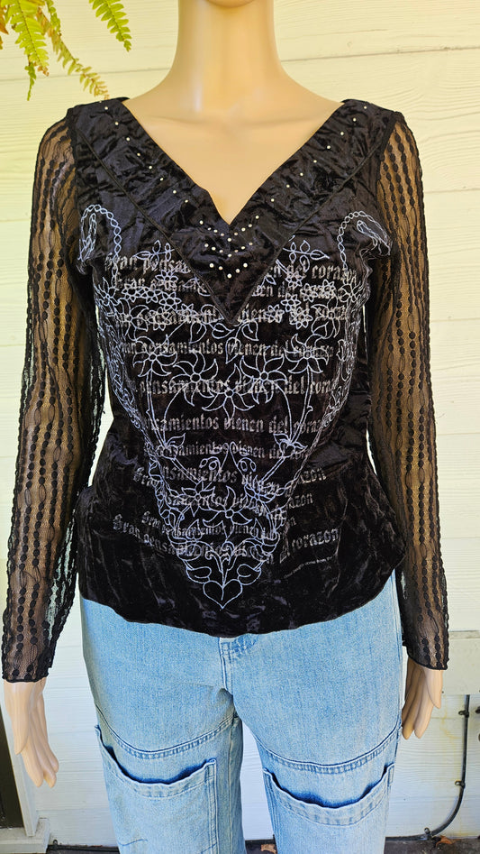 Vintage Vamp Top made in NZ