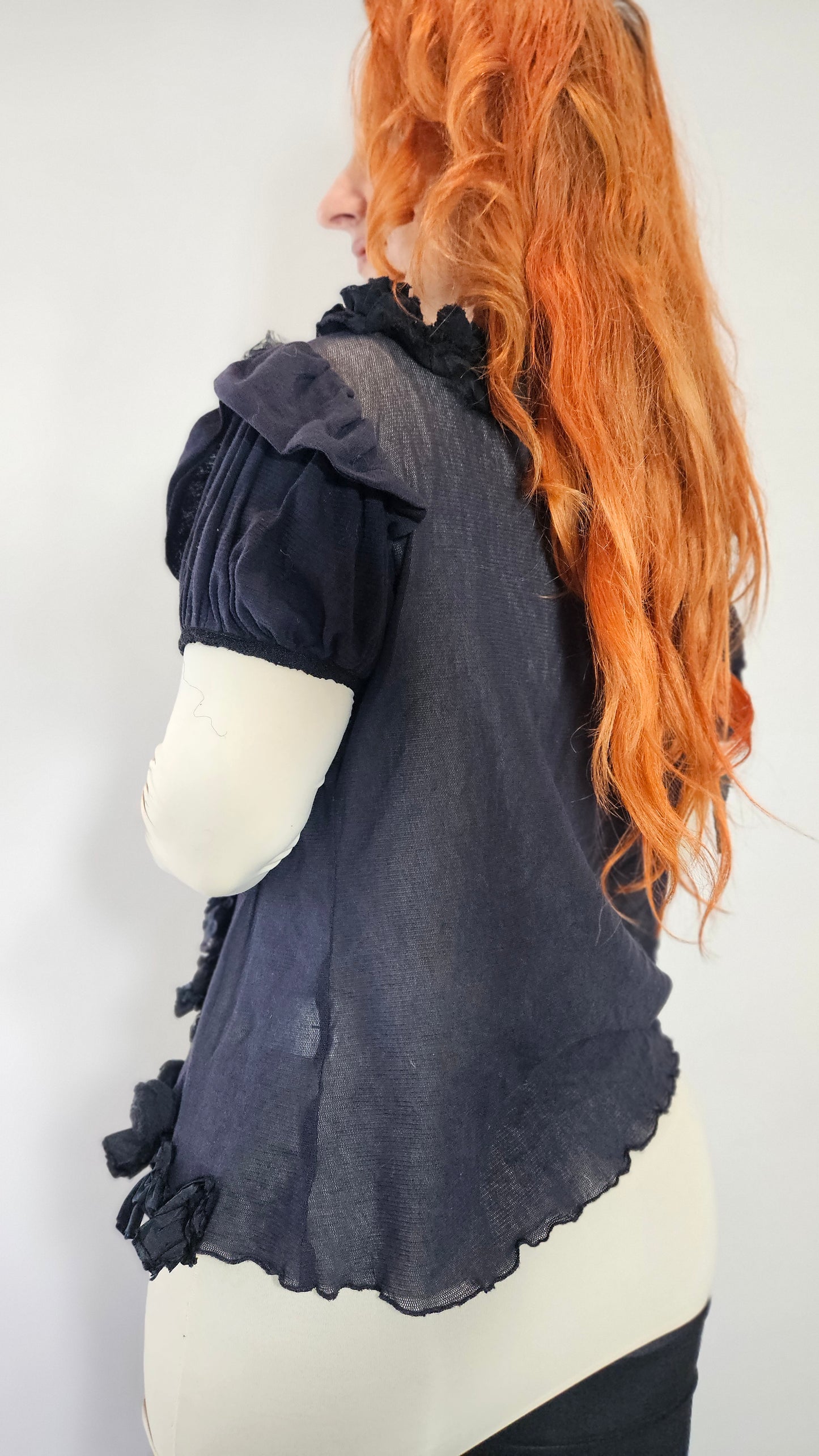 Unique Ethereal Fairycore Textured Mesh Jacket from Trelise Cooper