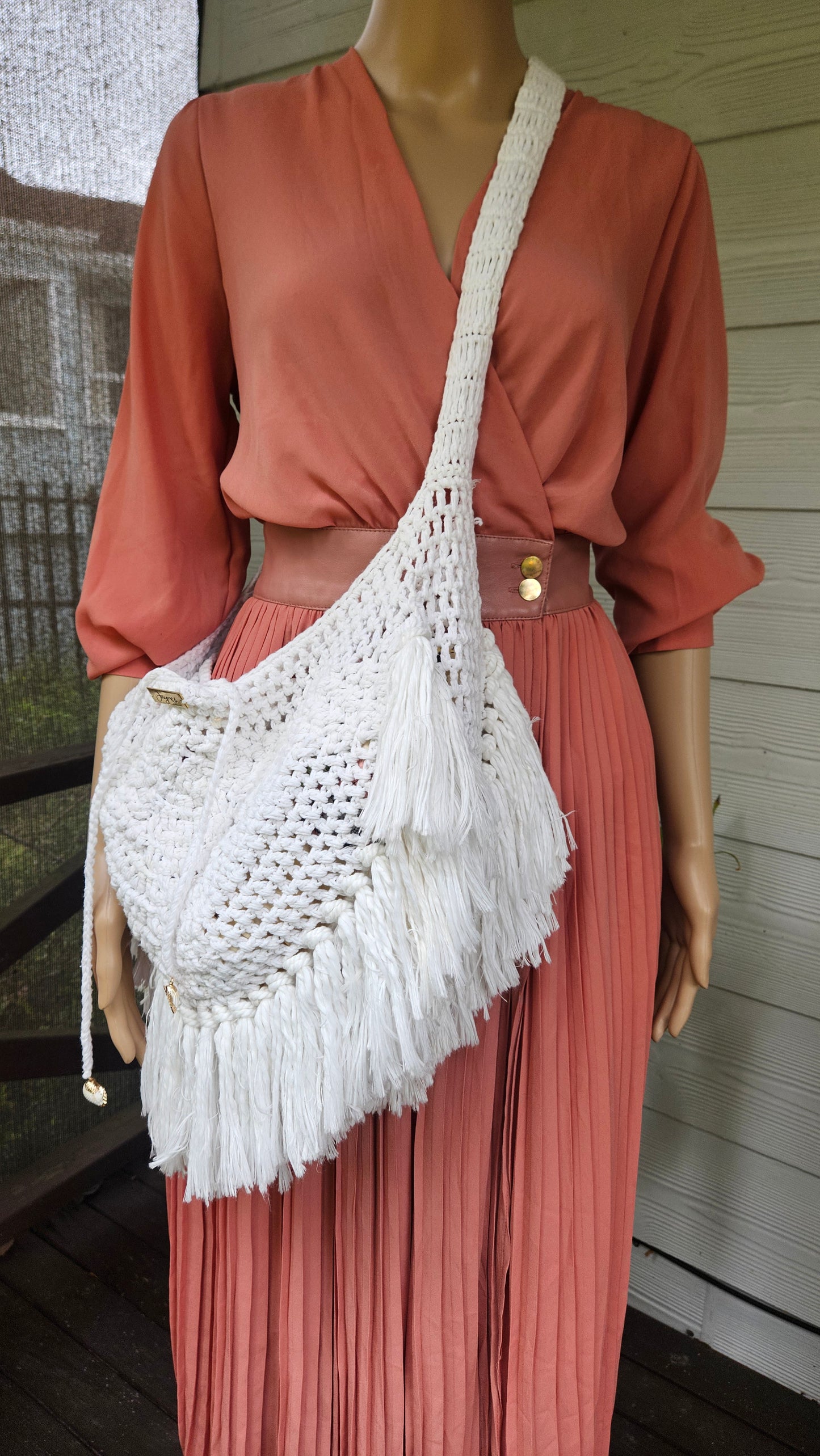 Boho Shoulder Hand Bag - crochet Strap Bag