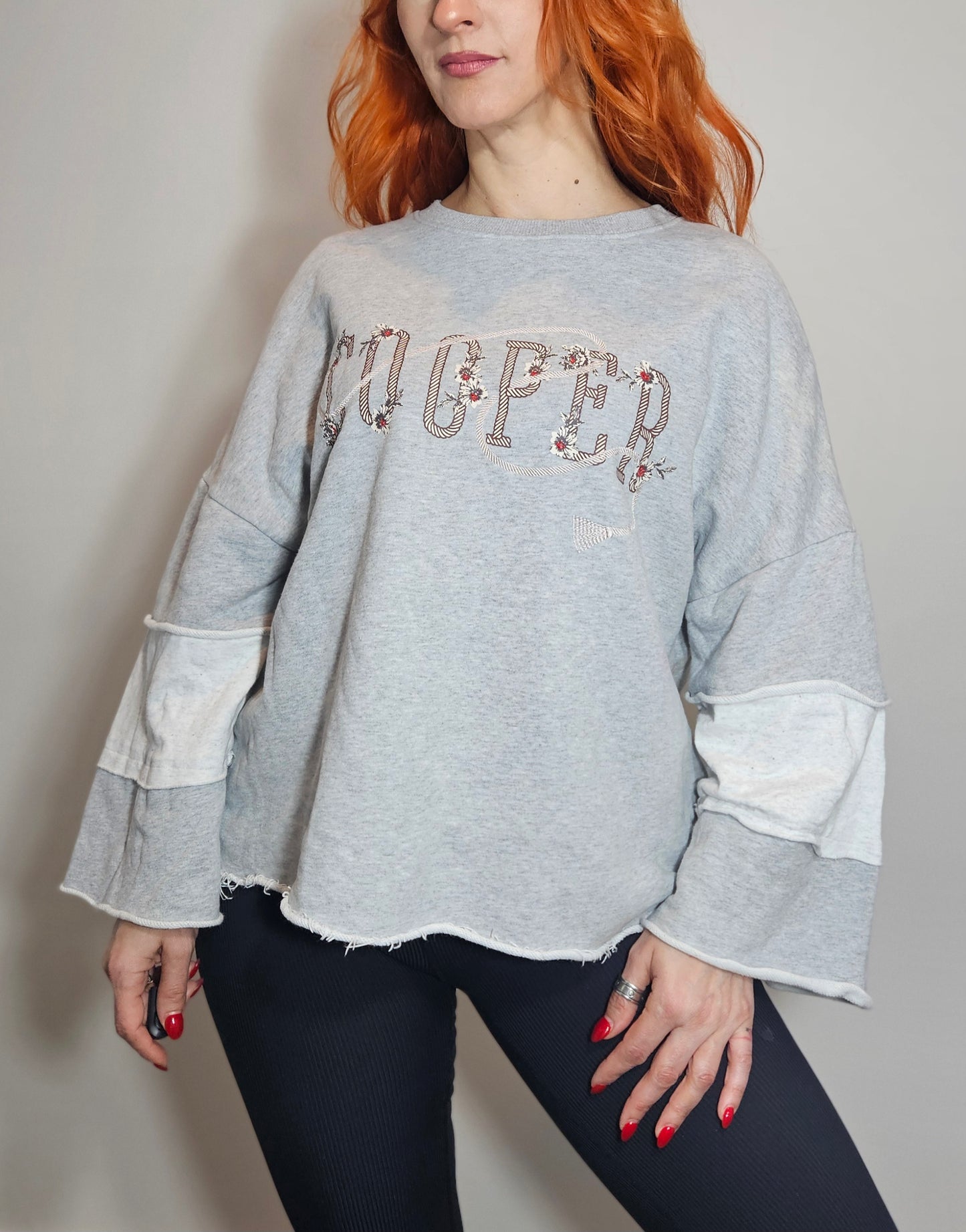 COOPER by Trelise Cooper Floral Logo Grey Sweatshirt