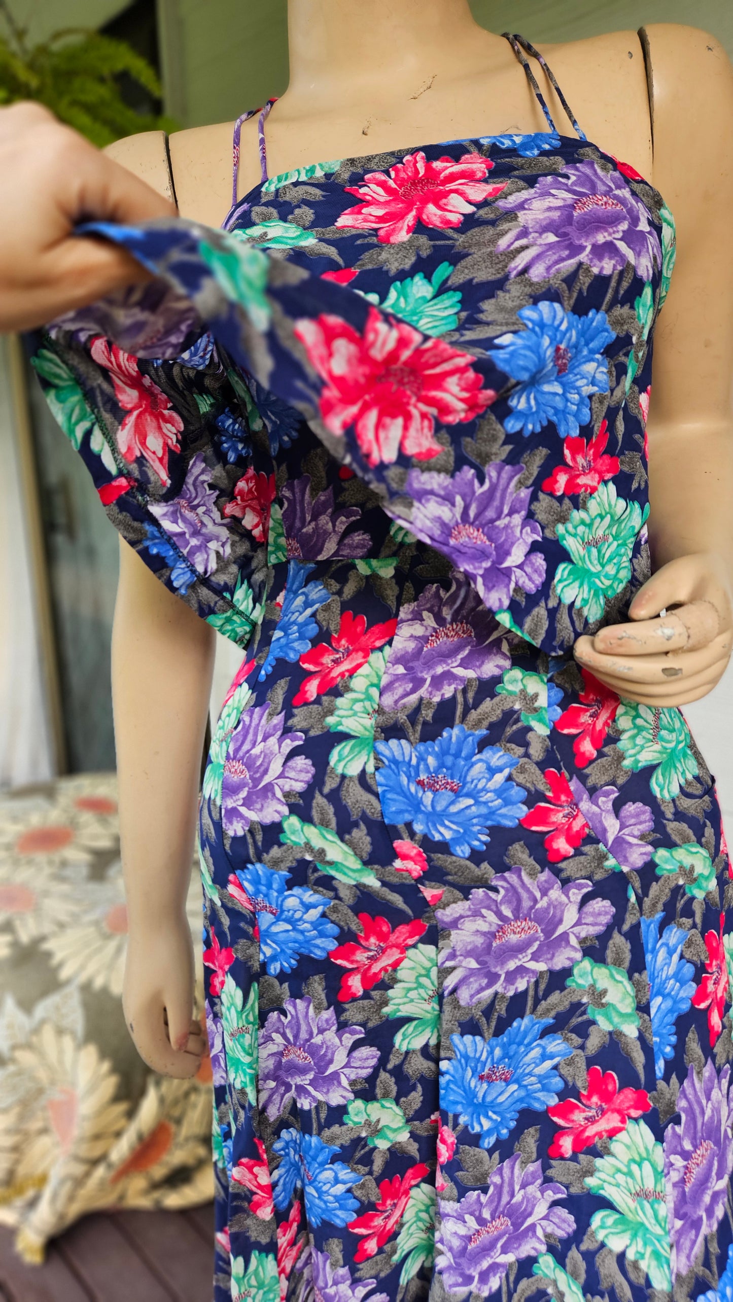 Vintage Floral Dress. Made in New Zealand