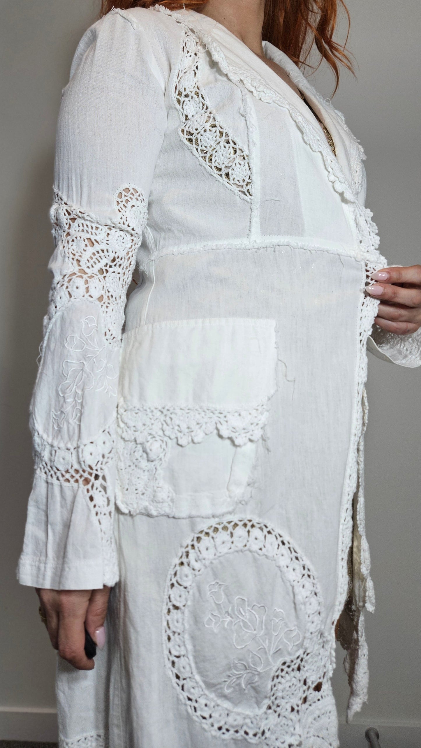 Unique Romantic Victorian-Inspired Crochet Jacket