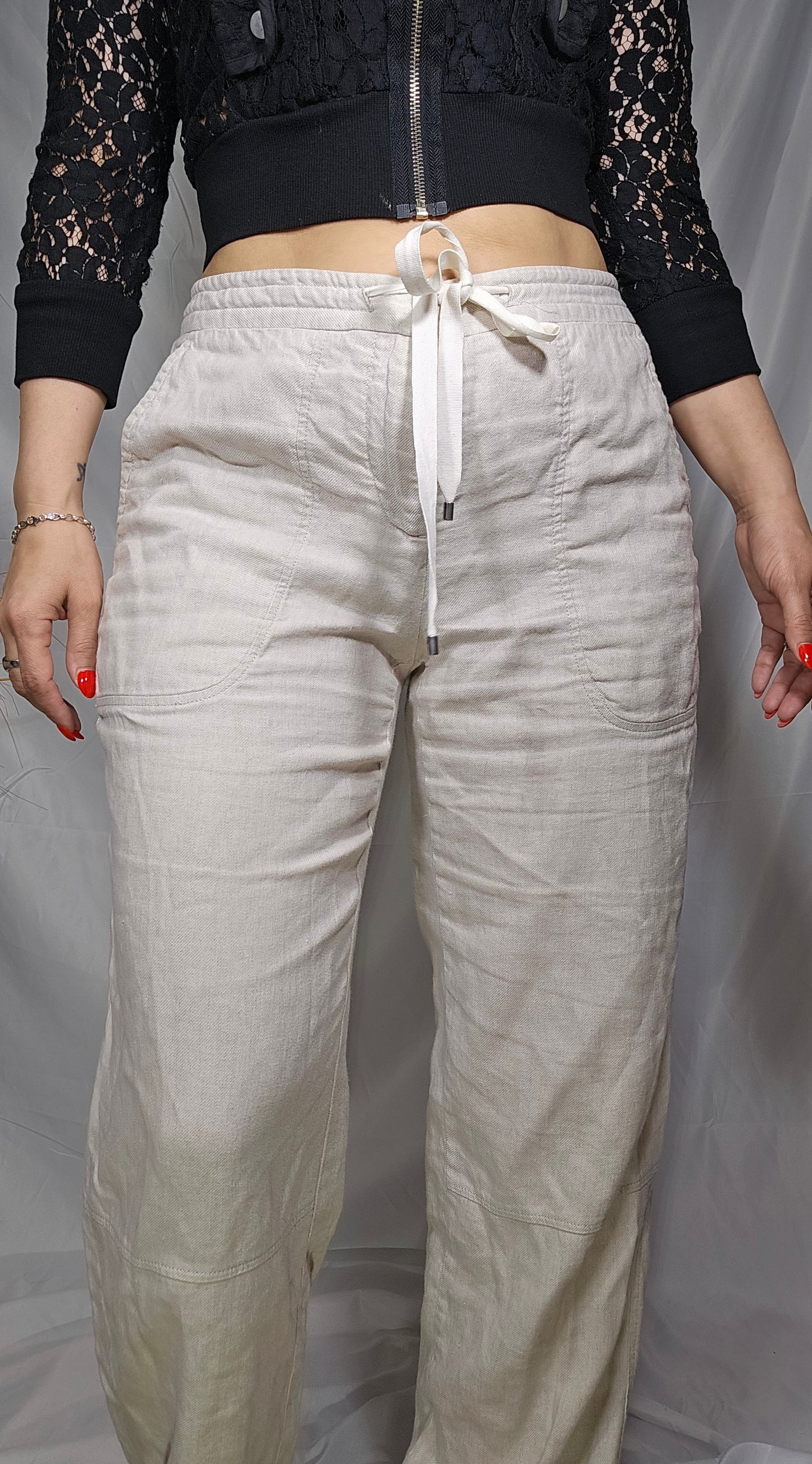 French Linen Pants: Second-Hand Store Find