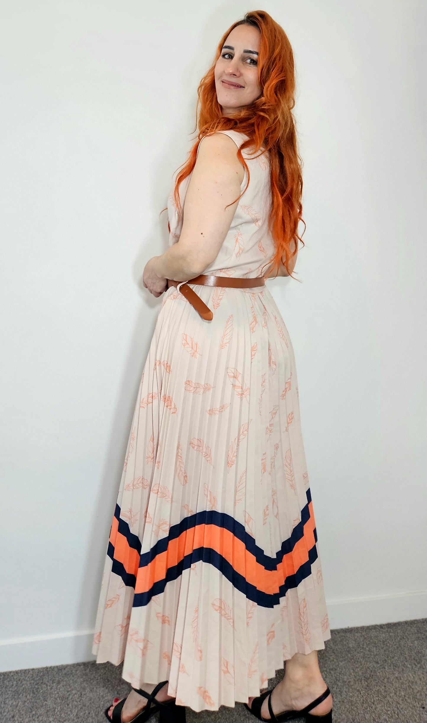 Stunning Pleated Midi Dress