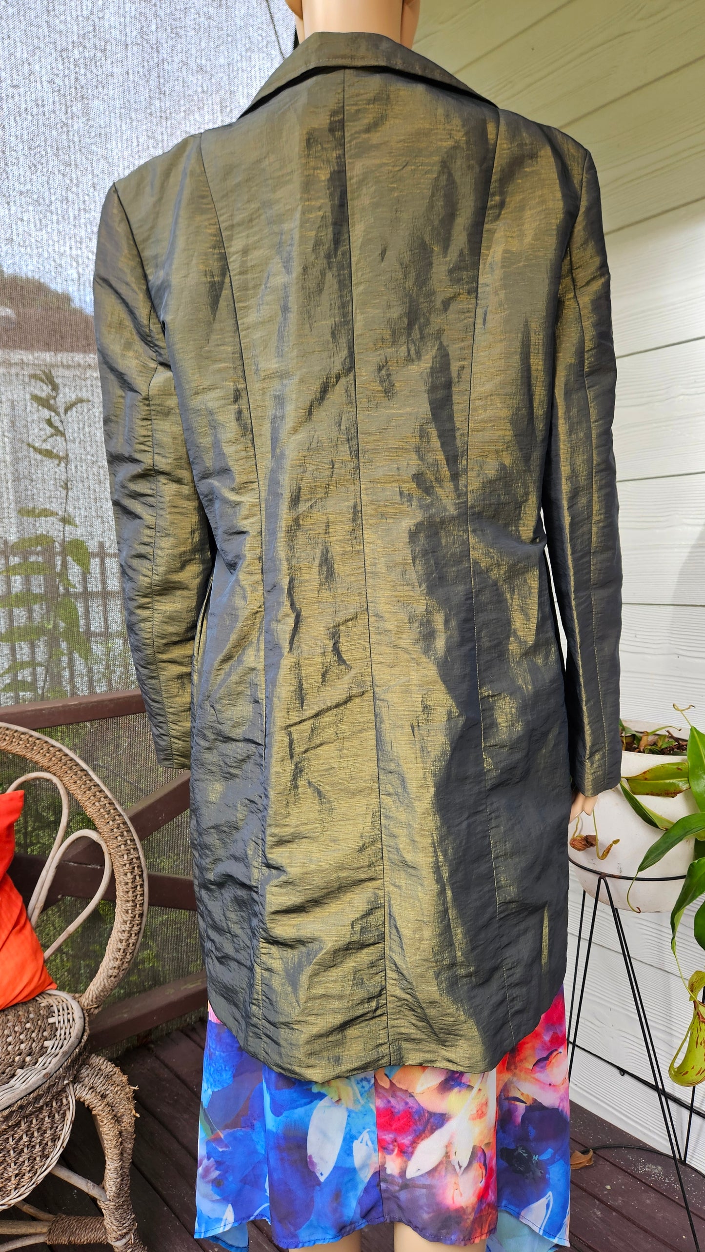Lovely green vintage button up jacket. Size 14 Second hand jacket