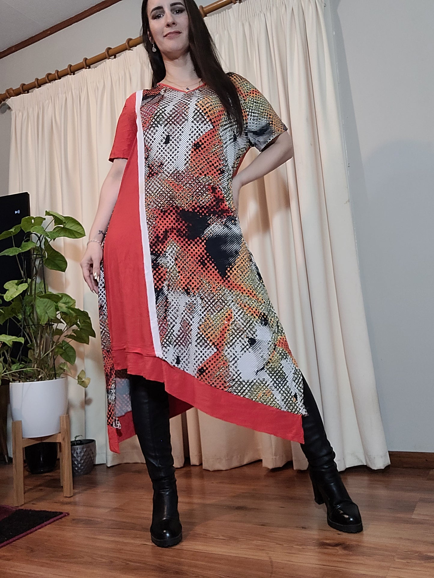 Plus size Asymmetrical Dress