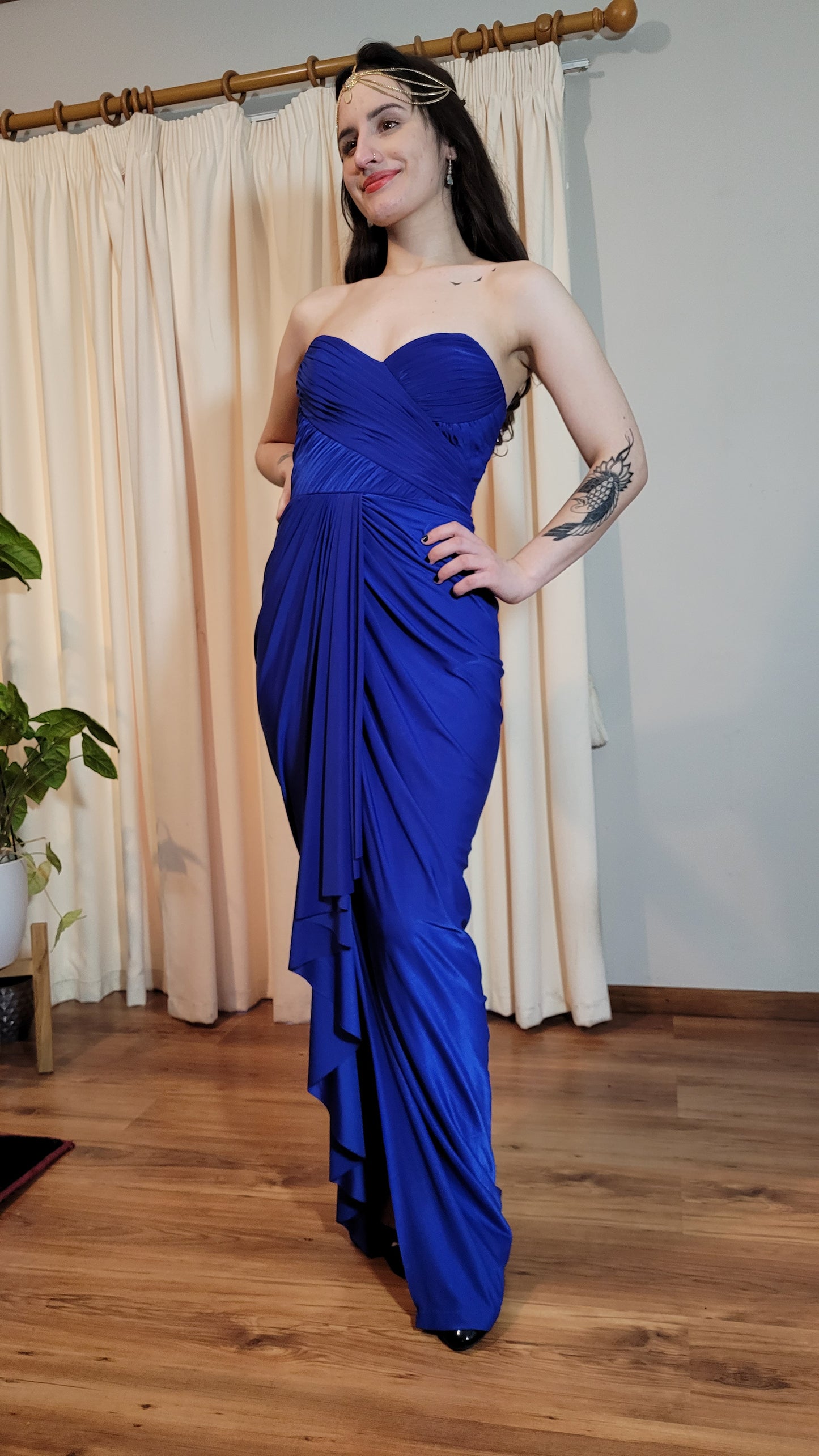 SWEETHEART FABULOUS LONG ROYAL BLUE SLEEVELESS PROM DRESS WITH SPLIT ONLINE