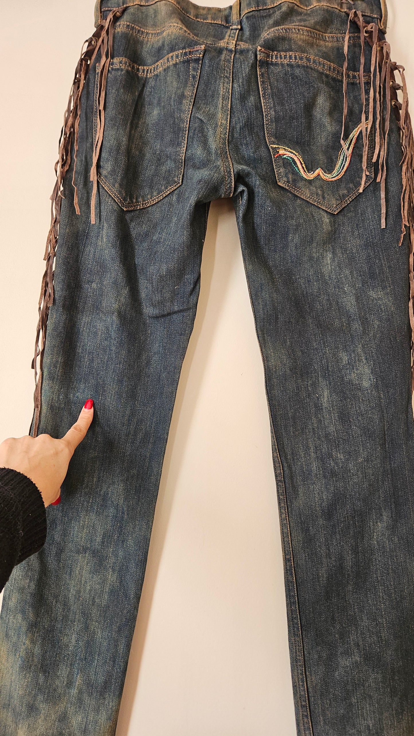 Stunning These are Reply  Carmela Y2K Denim Fringe pants - Women's Jeans
