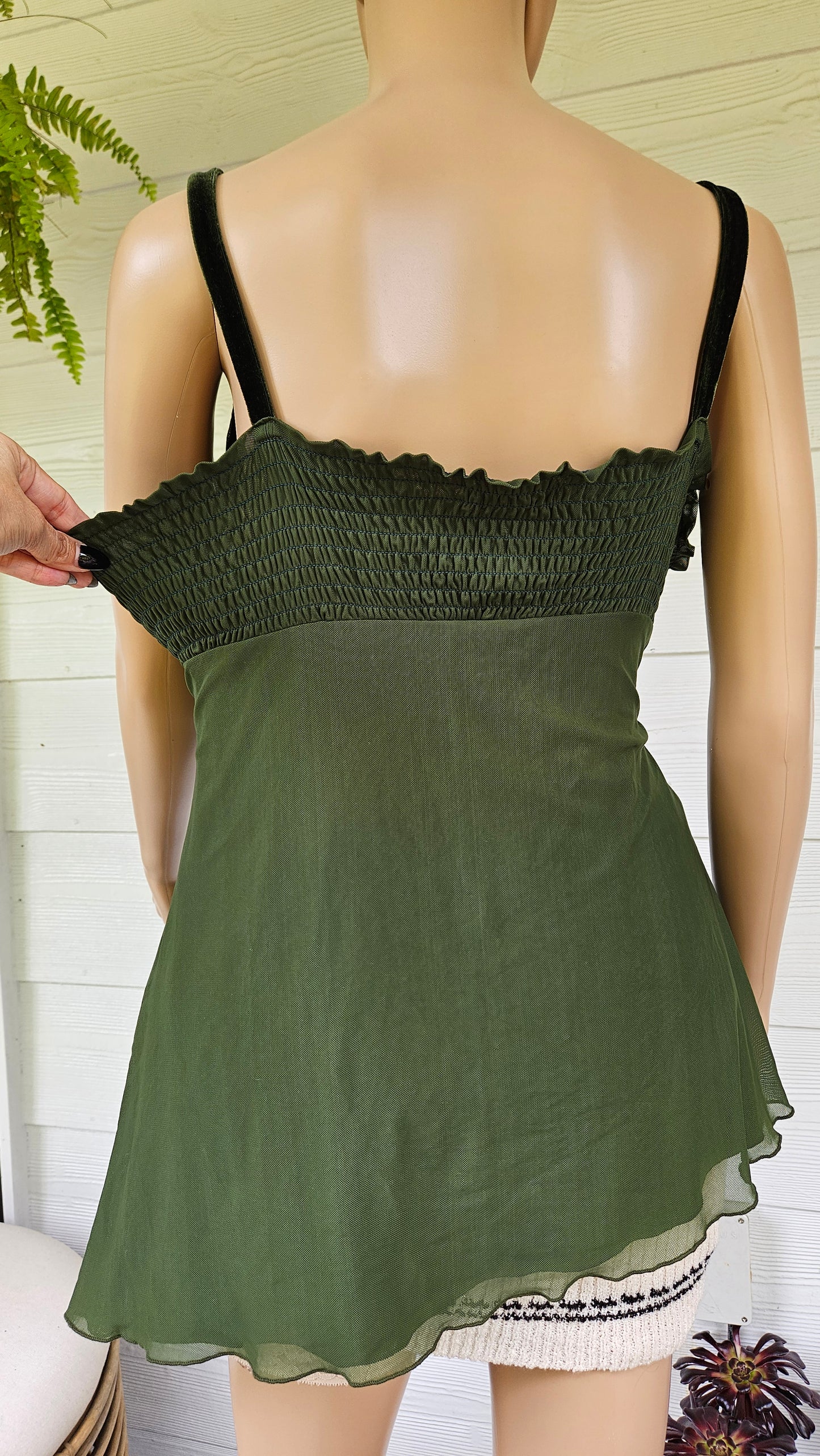 Vintage Mesh Cami Top Size 18