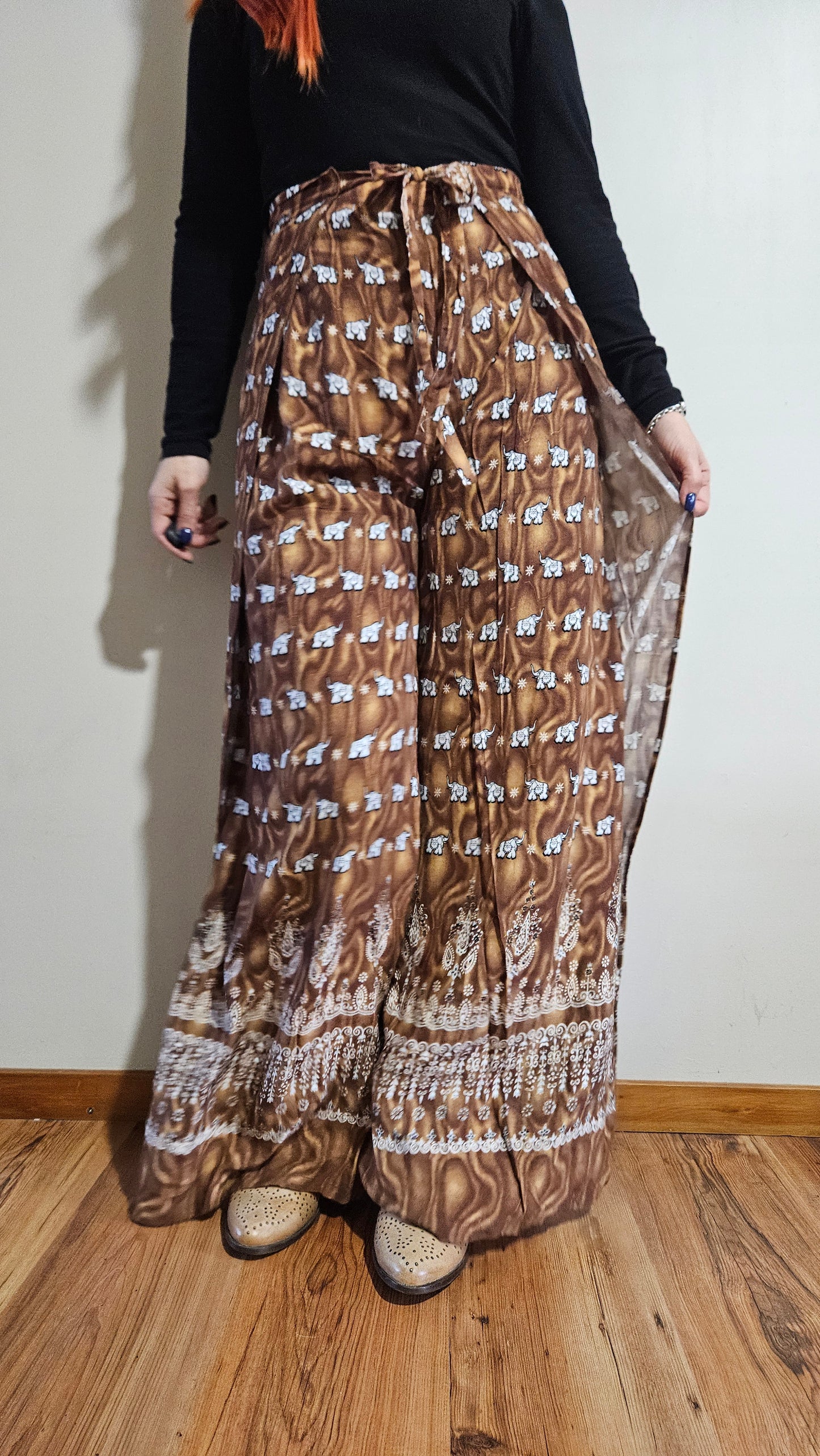 Bohemian wrapped Palazzo Pants