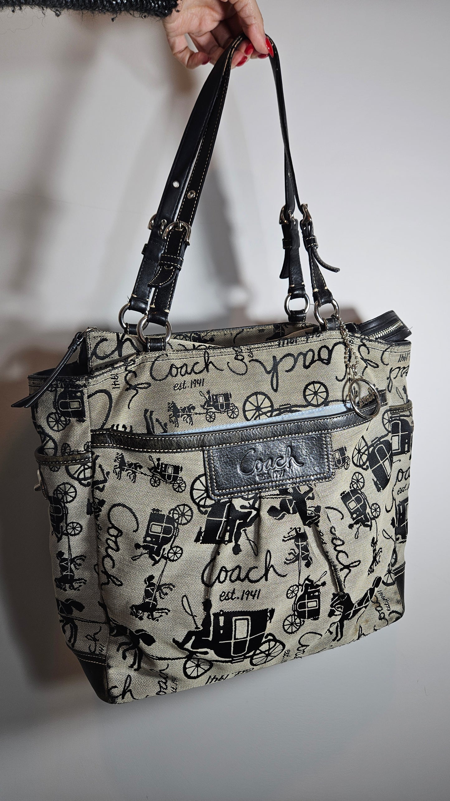Authentic COACH Horse & Carriage Canvas Tote Bag
