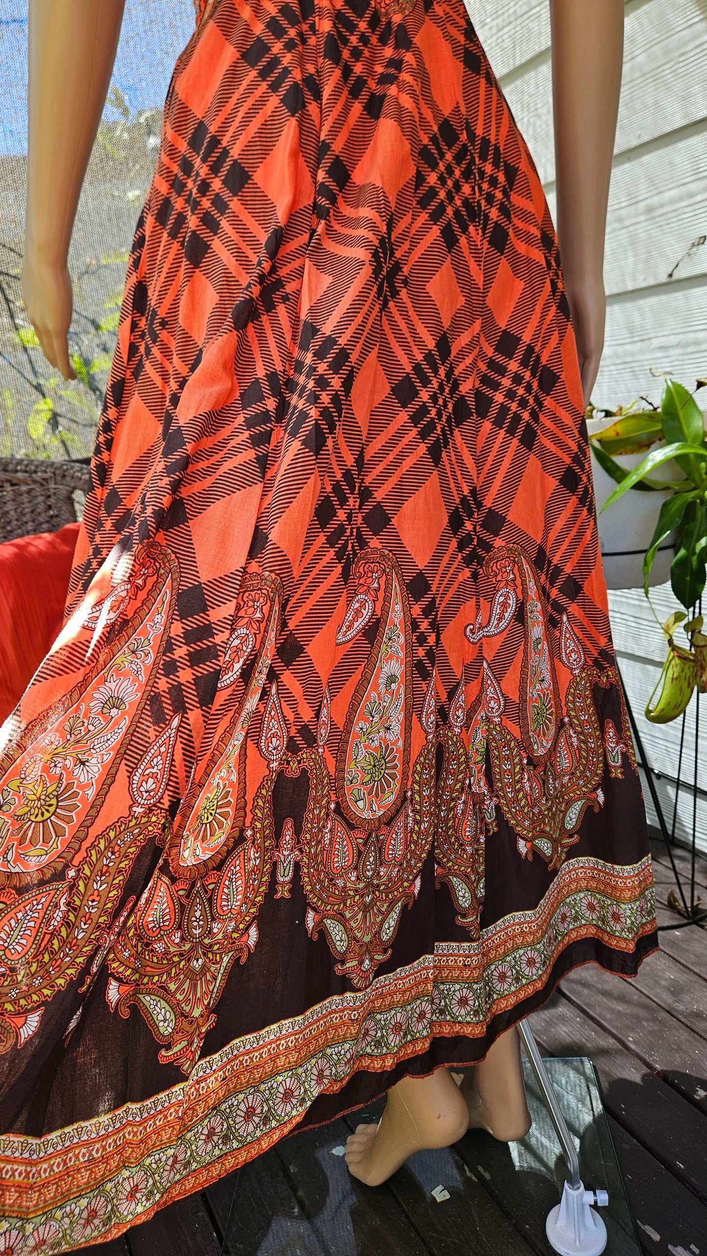 Bohemian plaid Dress - Preloved Dress
