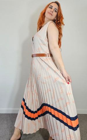 Stunning Pleated Midi Dress