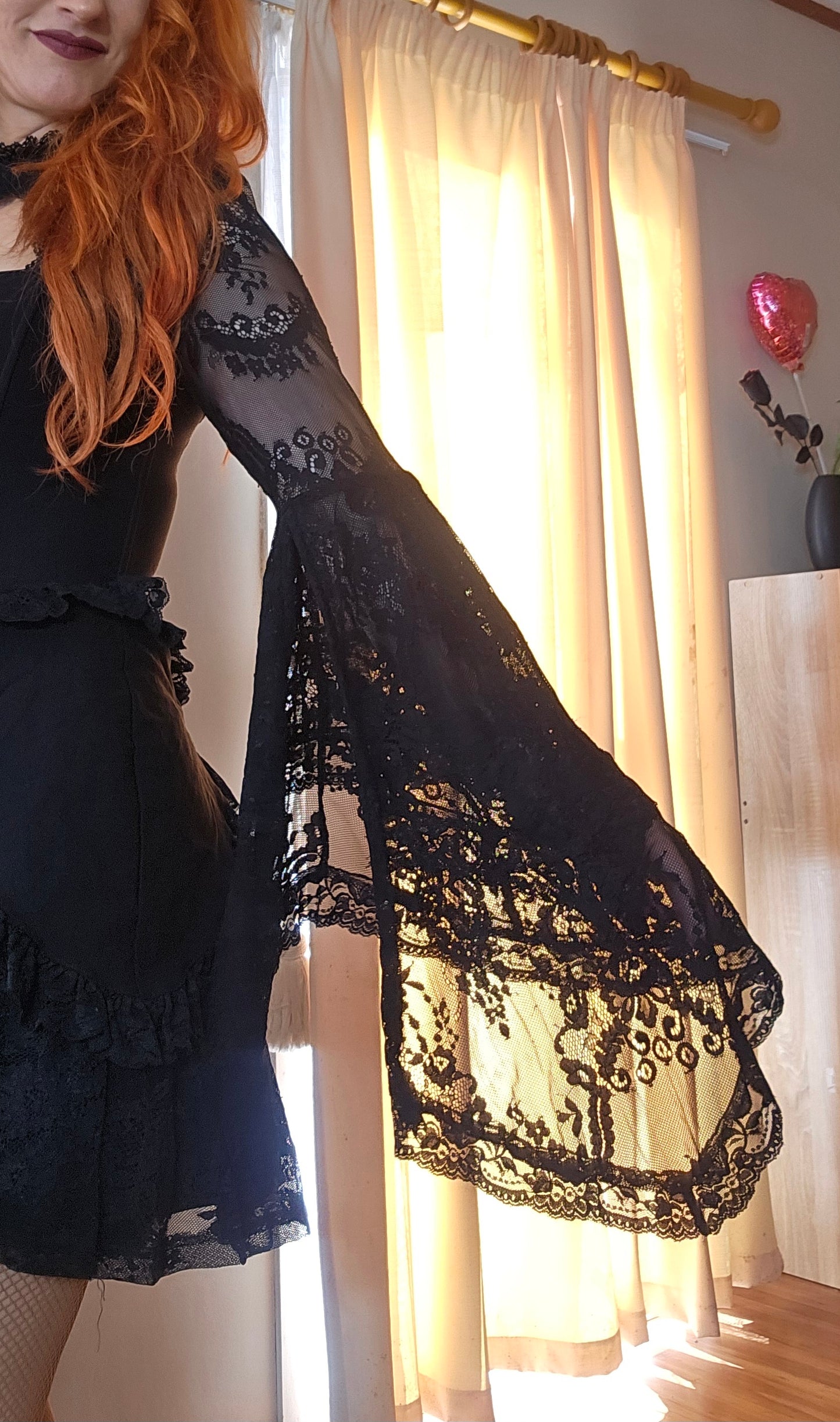 Romantic Gothic Lace Dress Size M