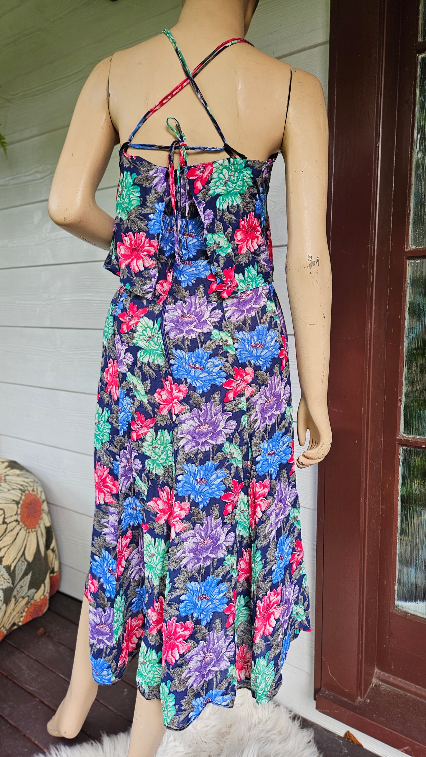Vintage Floral Dress. Made in New Zealand