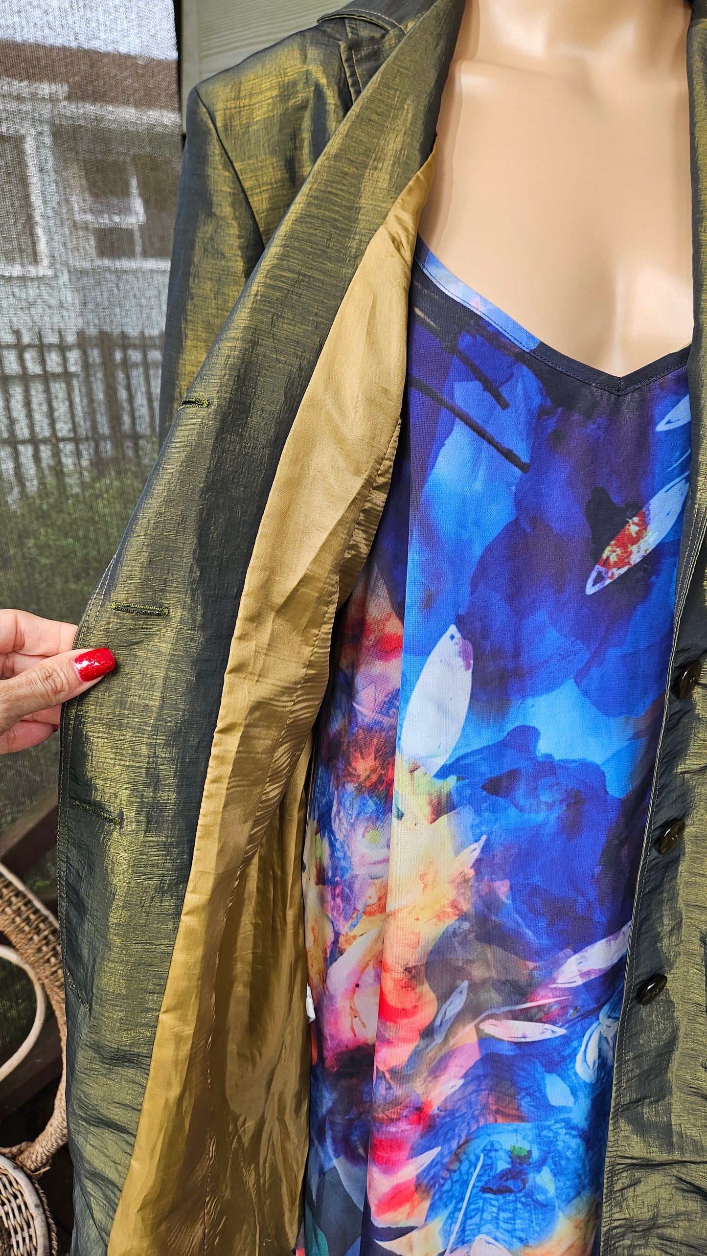 Lovely green vintage button up jacket. Size 14 Second hand jacket