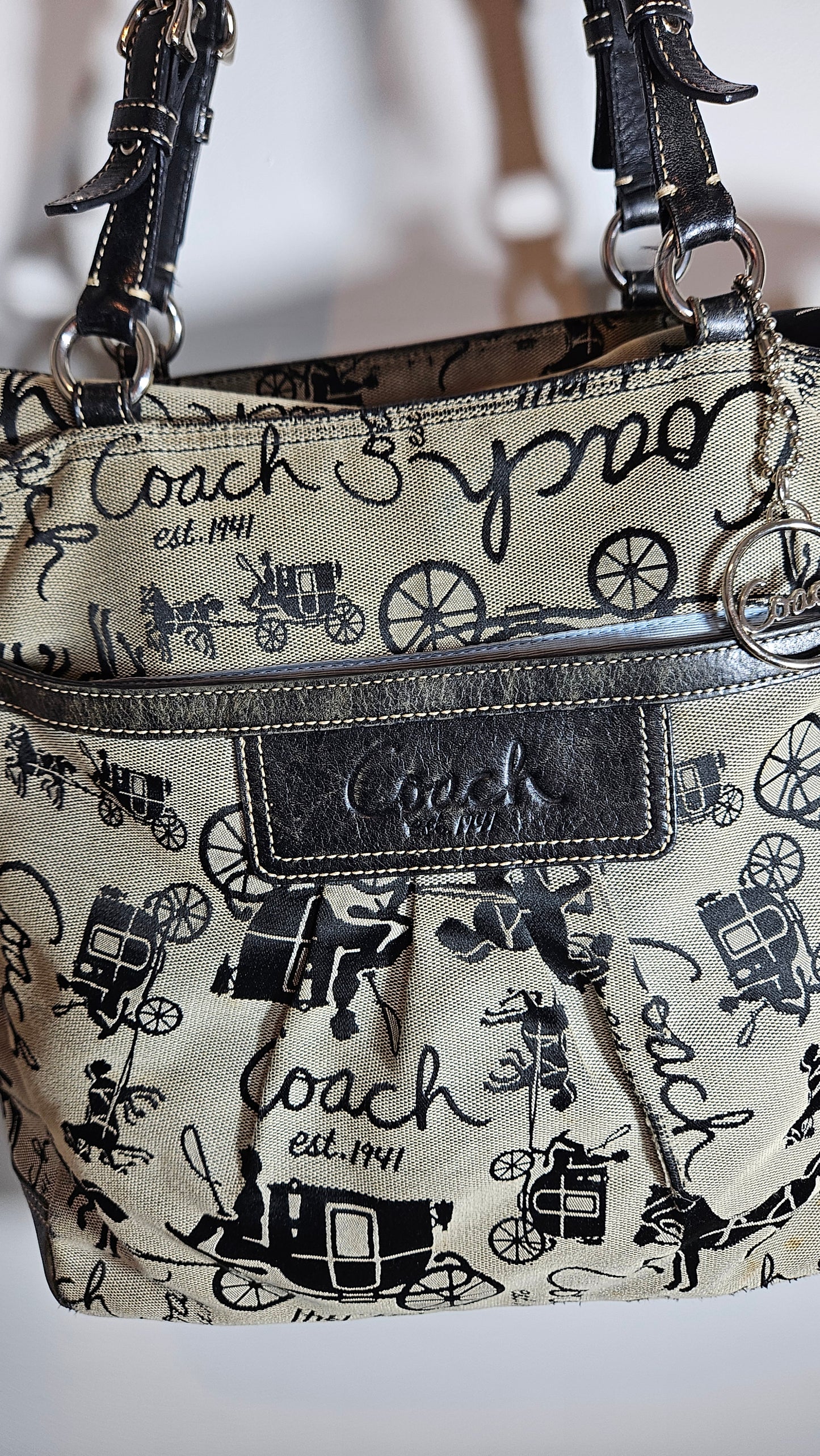 Authentic COACH Horse & Carriage Canvas Tote Bag
