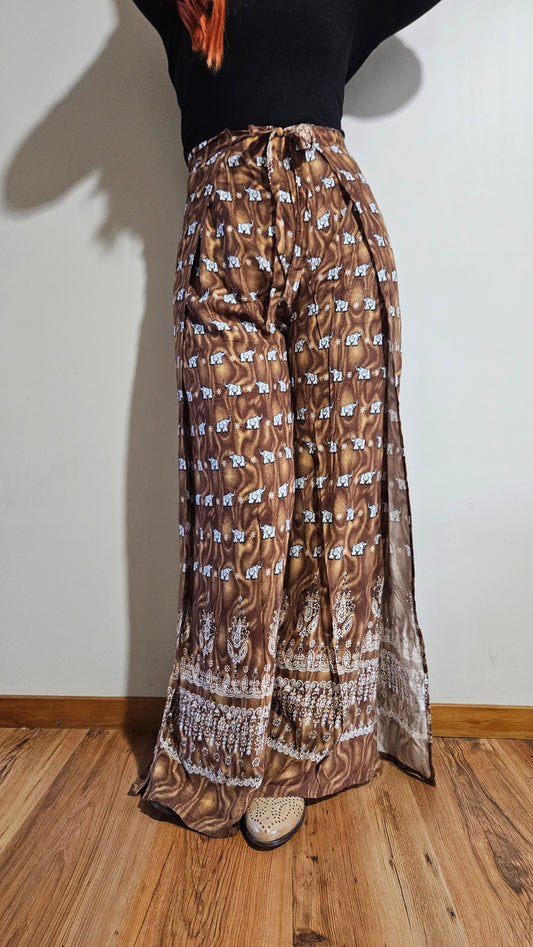 Bohemian wrapped Palazzo Pants