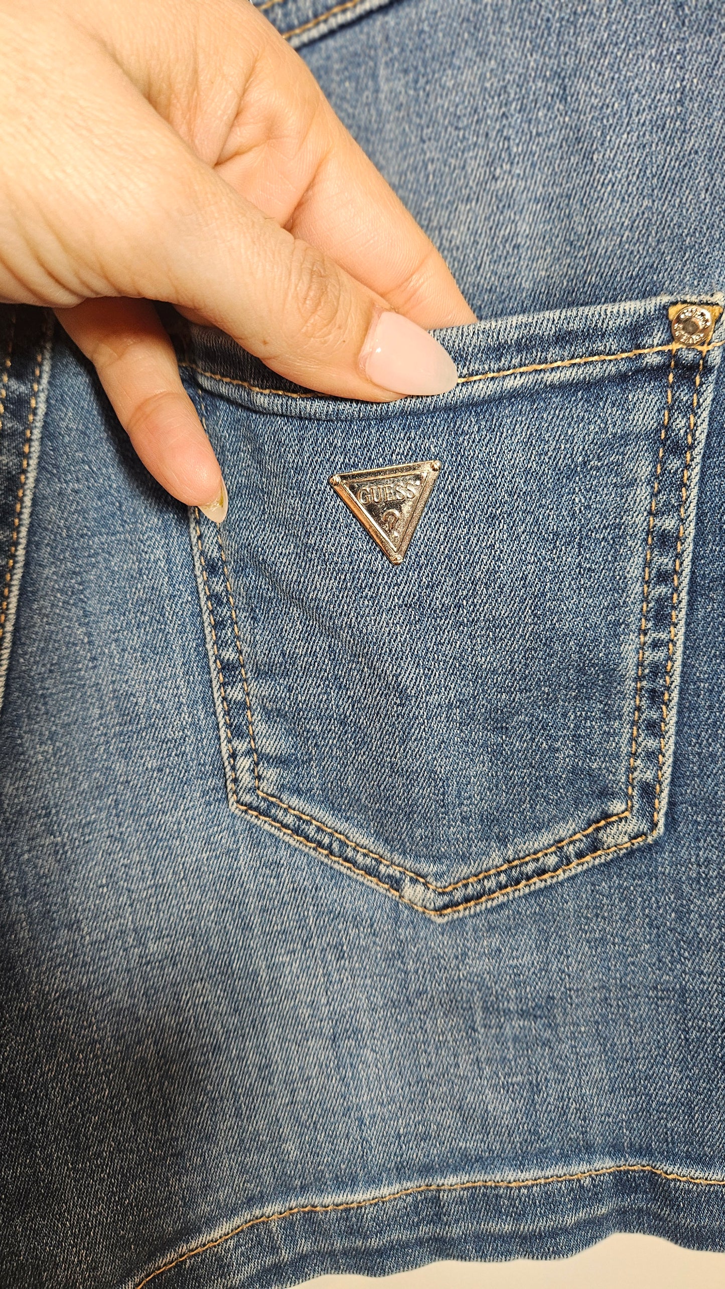 Denim Guess PlaySuit Size Small. Stretchy!